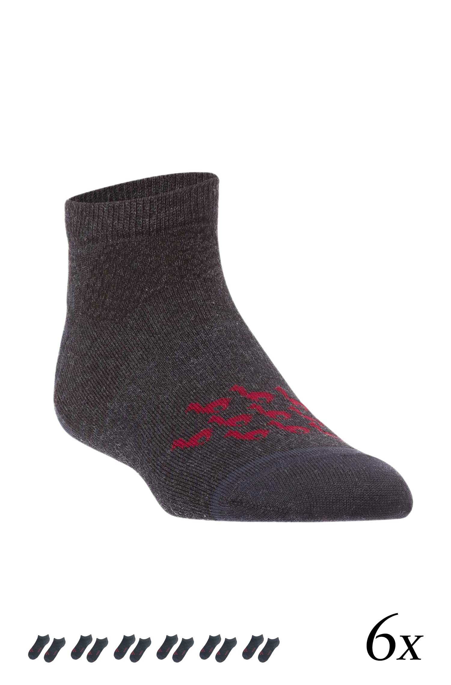 Alpaka SNEAKER-SOCKEN 6er Pack aus 70% Baby Alpaka & 25% Pima Baumwolle