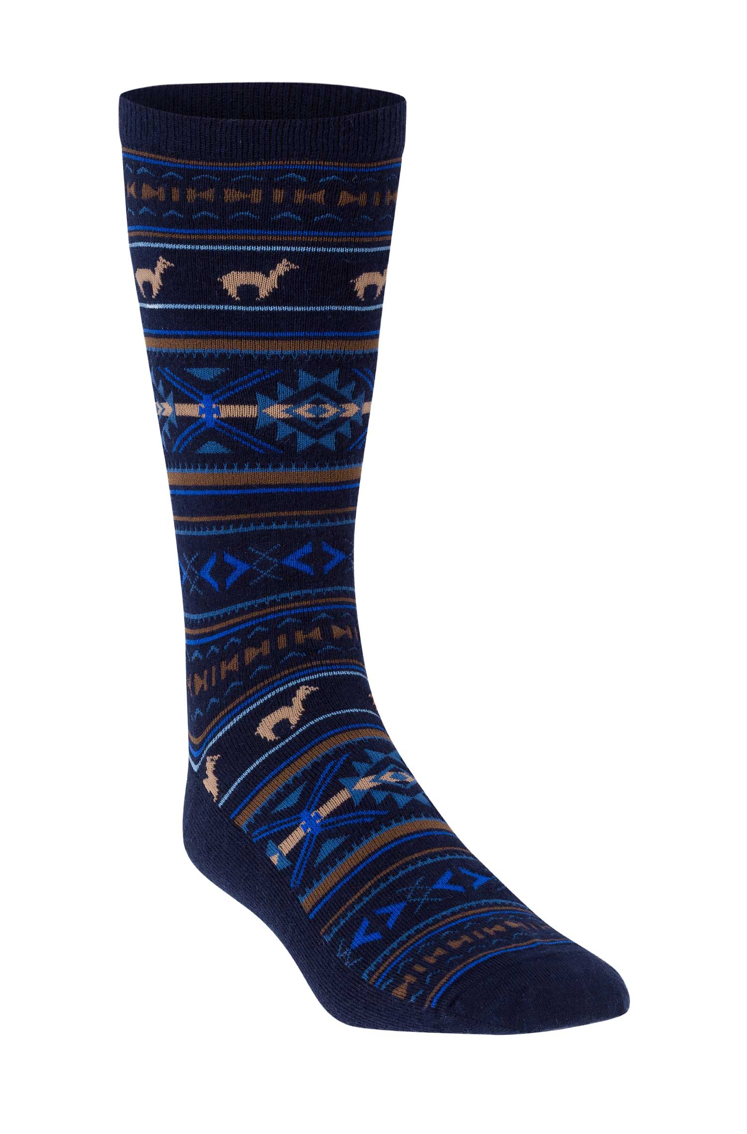 Alpaca socks JACQUARD made from 70% baby alpaca and 25% pima cotton