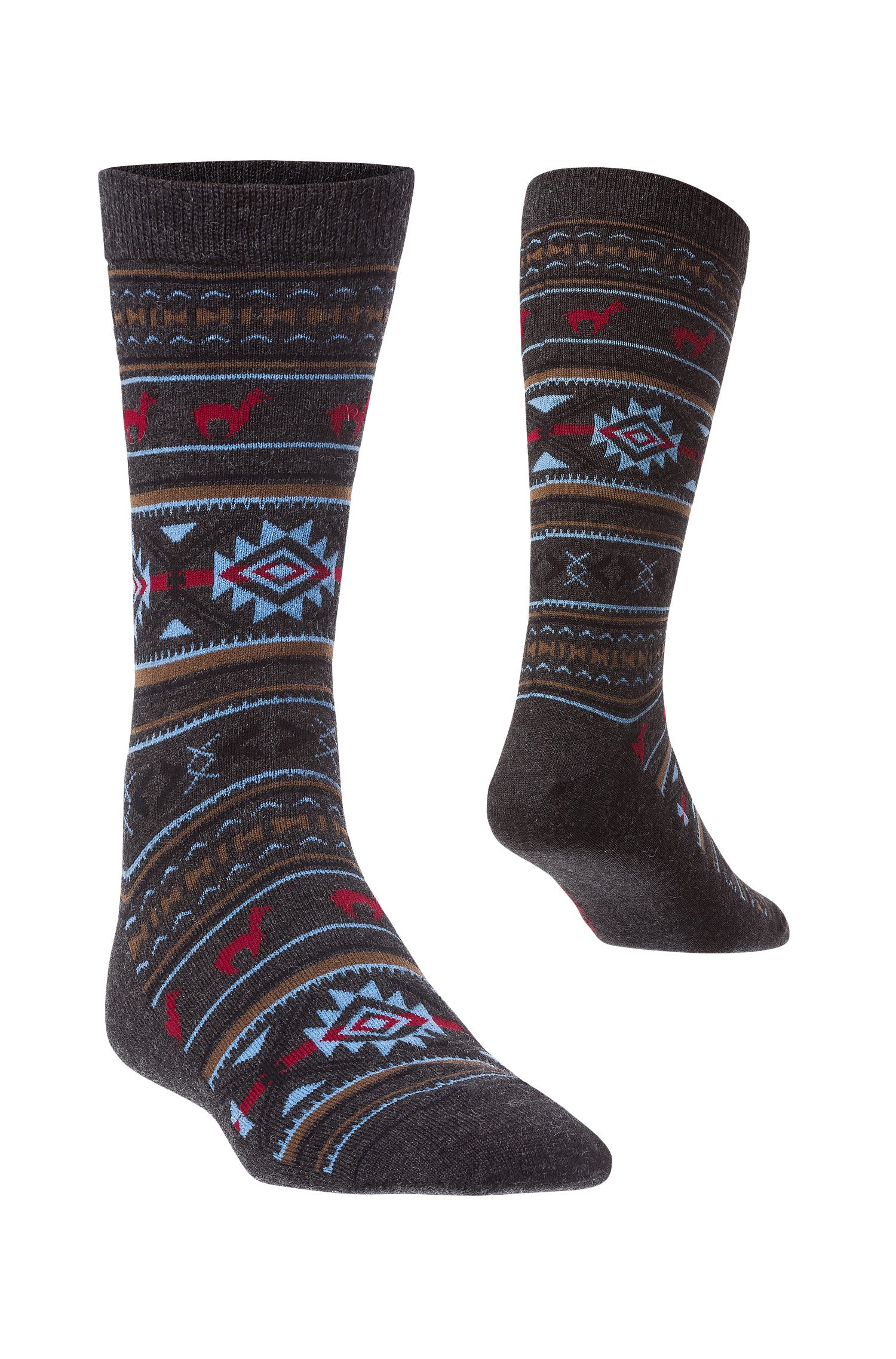 Alpaka Socken JACQUARD aus 70% Baby Alpaka und 25% Pima Baumwolle