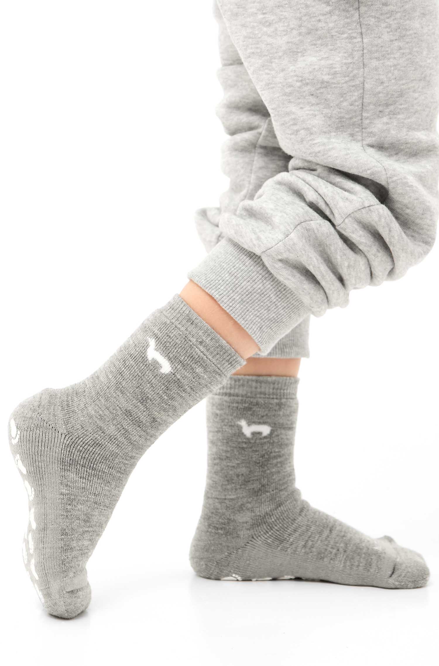 Alpaka Socken Kinder ABS (Gr. 15-29) aus Alpaka-Wolle-Mix