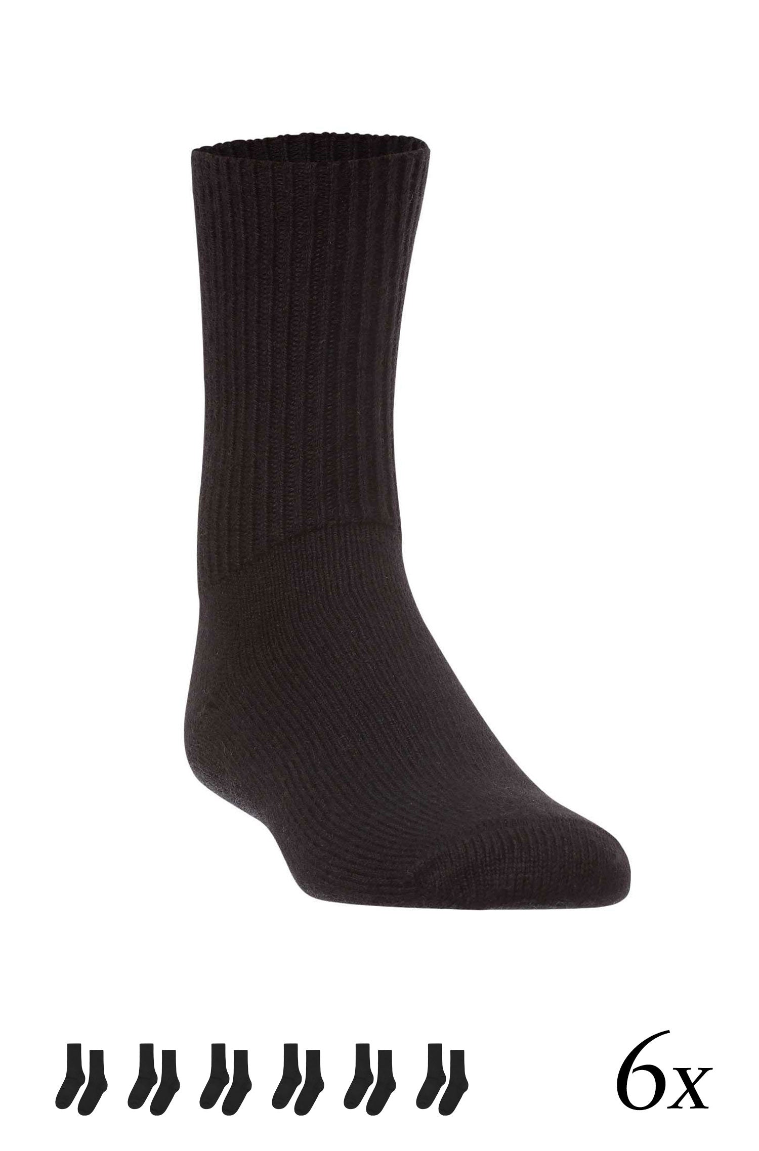 Alpaka Socken Kinder (Gr. 30-35) 6er Pack aus 60% Baby Alpaka & 30% Baumwolle