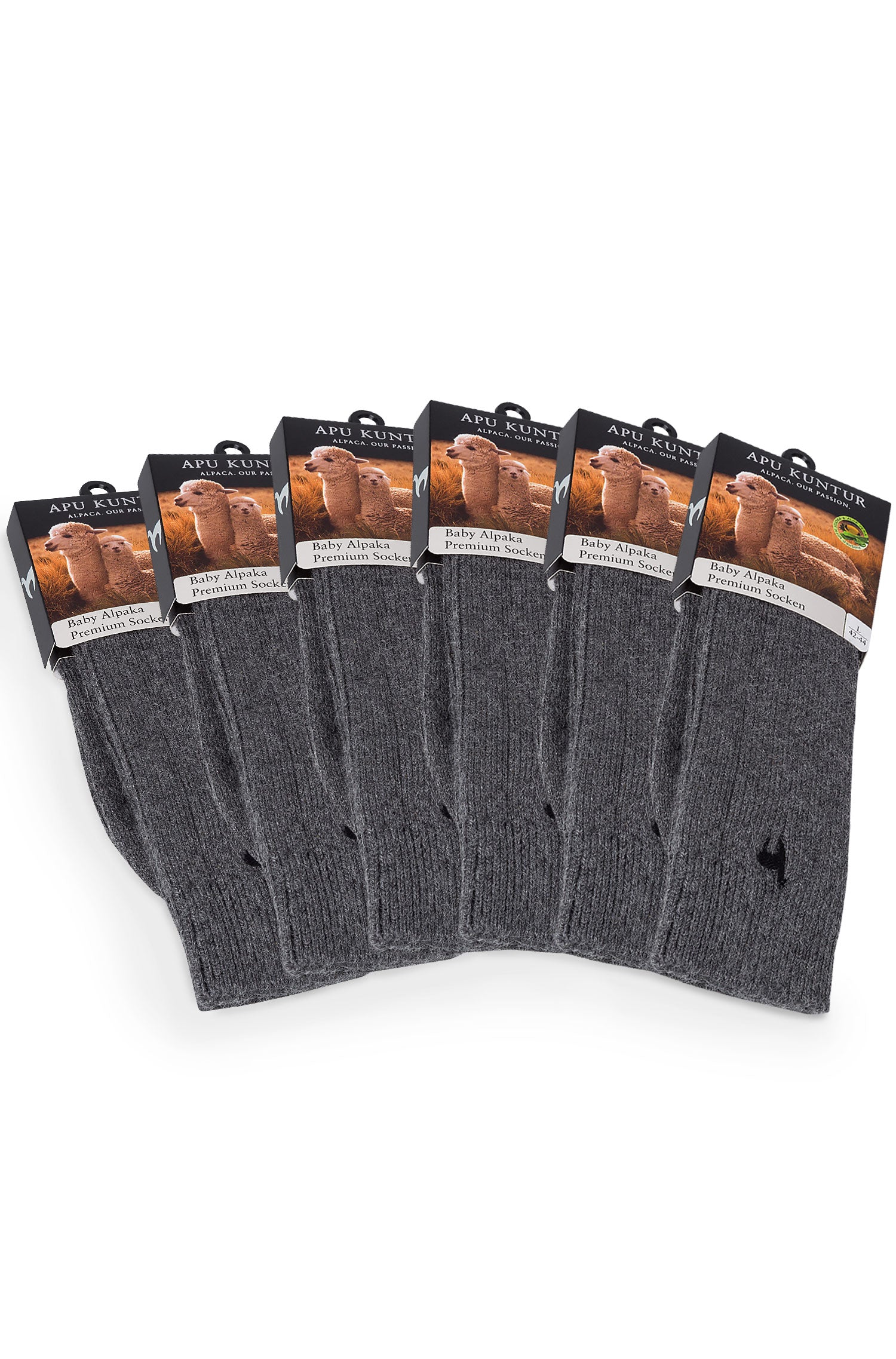 Alpaka Socken PREMIUM 6er Pack aus 70% Baby Alpaka & 25% Baumwolle