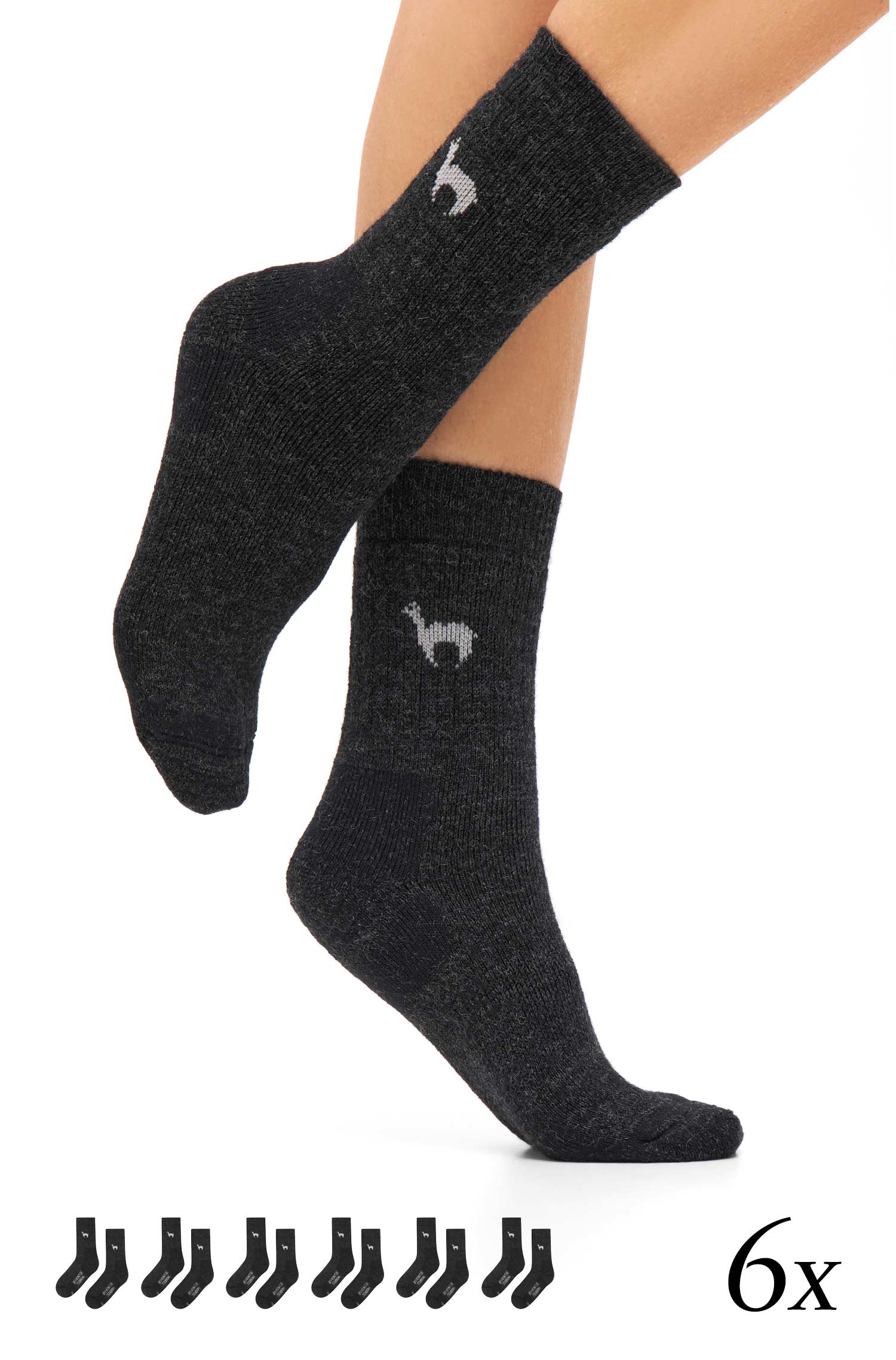 Alpaka Socken TREKKING 6er Pack aus Alpaka-Wolle-Mix