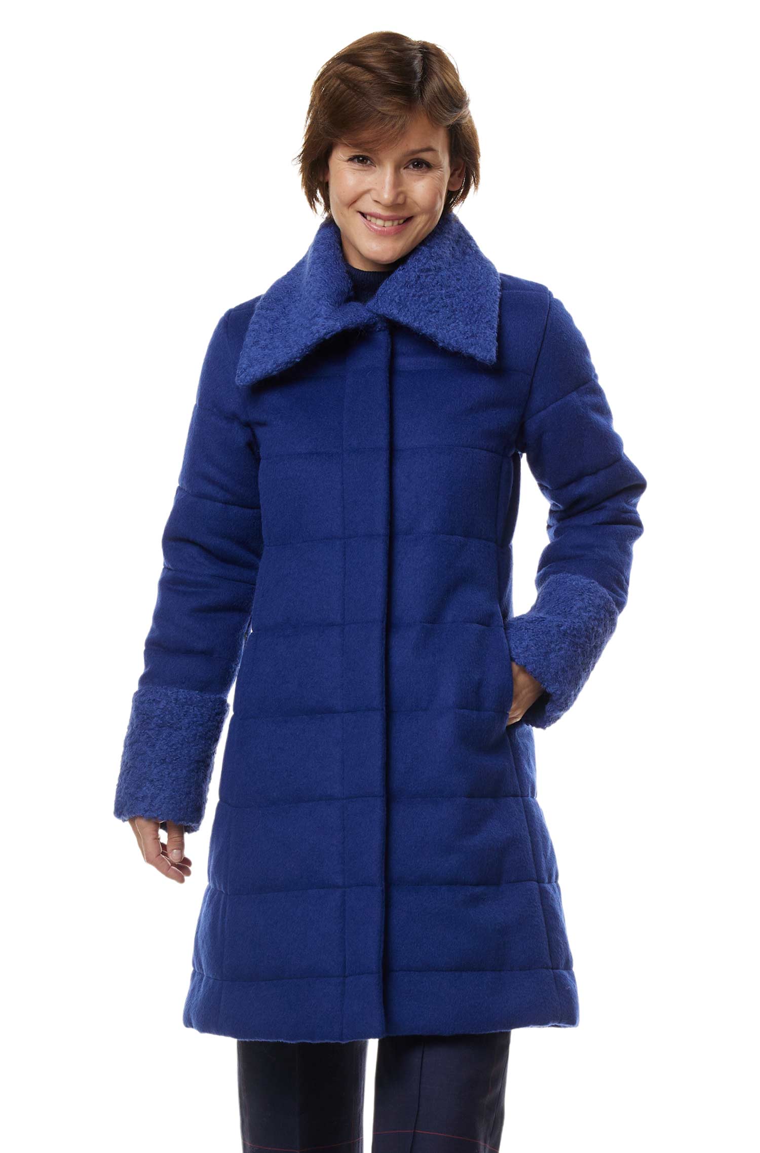 Manteau matelassé en alpaga SARAH en baby alpaga et laine