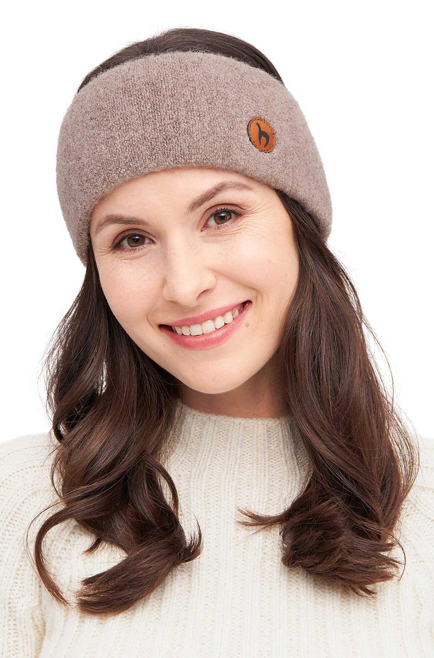Alpaca headband STRETCH made of 96% baby alpaca