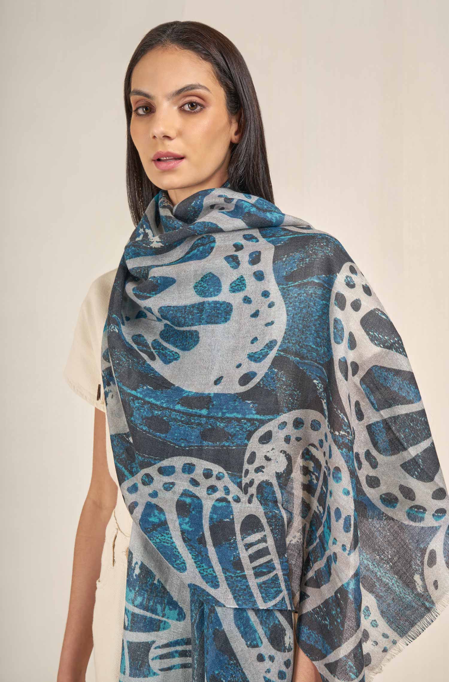 Alpaka Stola VIADUC aus Alpaka-Seide-Mix