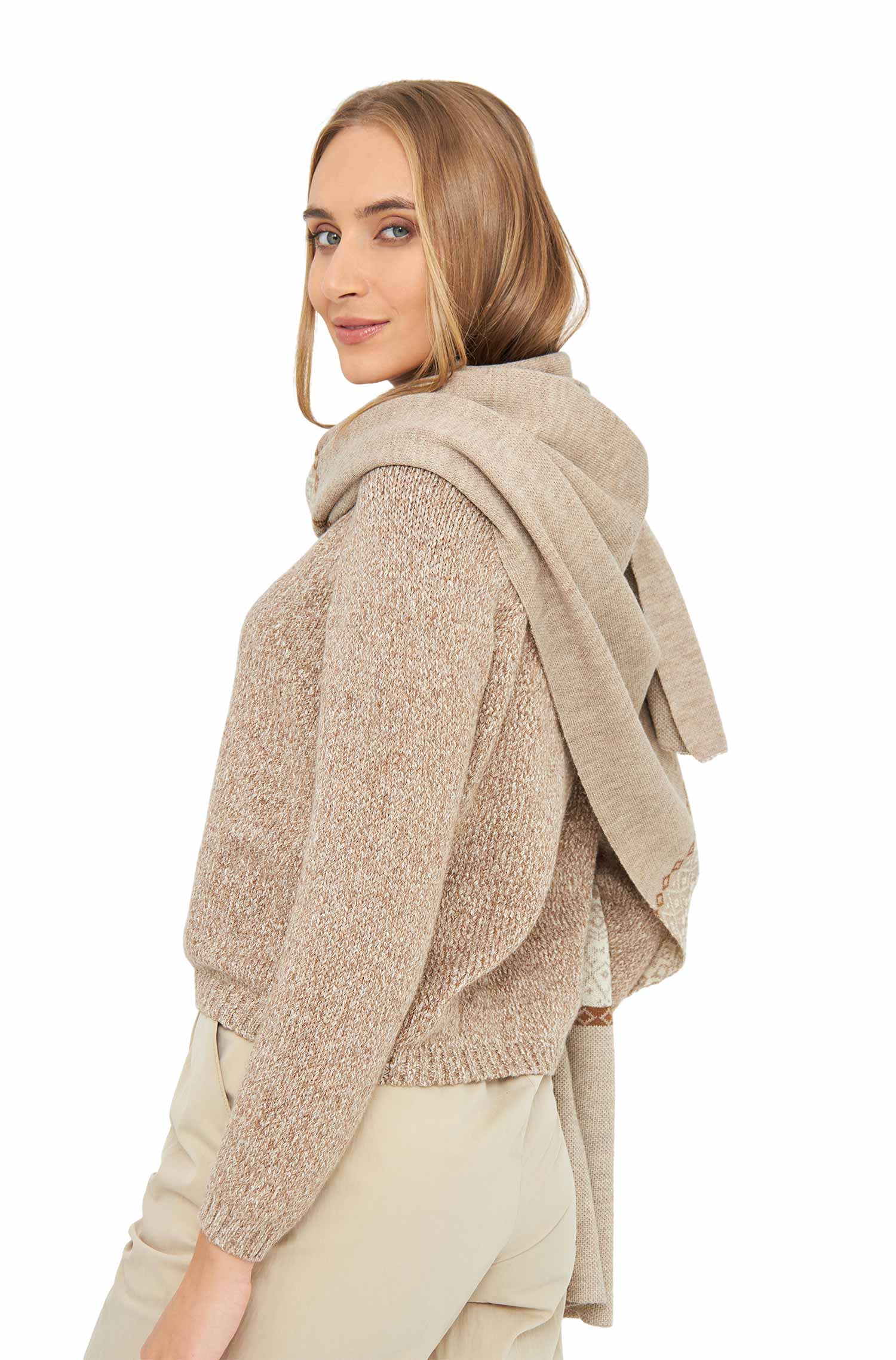 Alpaka Strick-Schal CARLY aus 100% Baby Alpaka