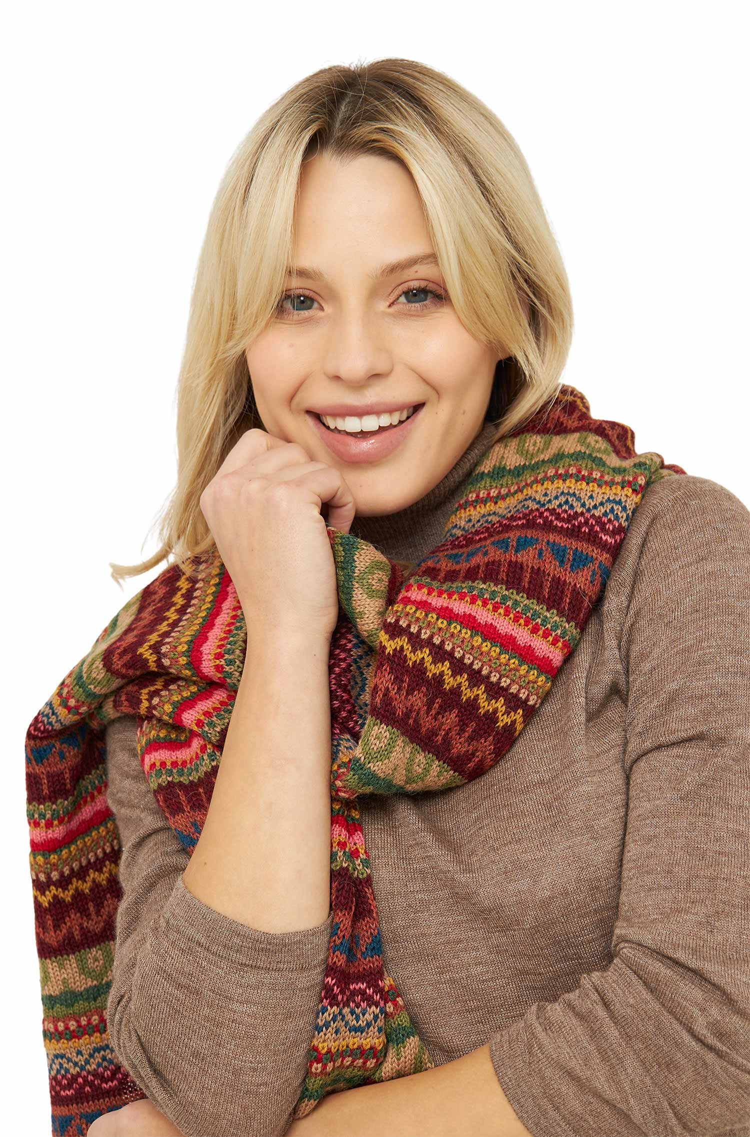 Alpaka Strick-Schal LUNA XXL  aus 100% Baby Alpaka