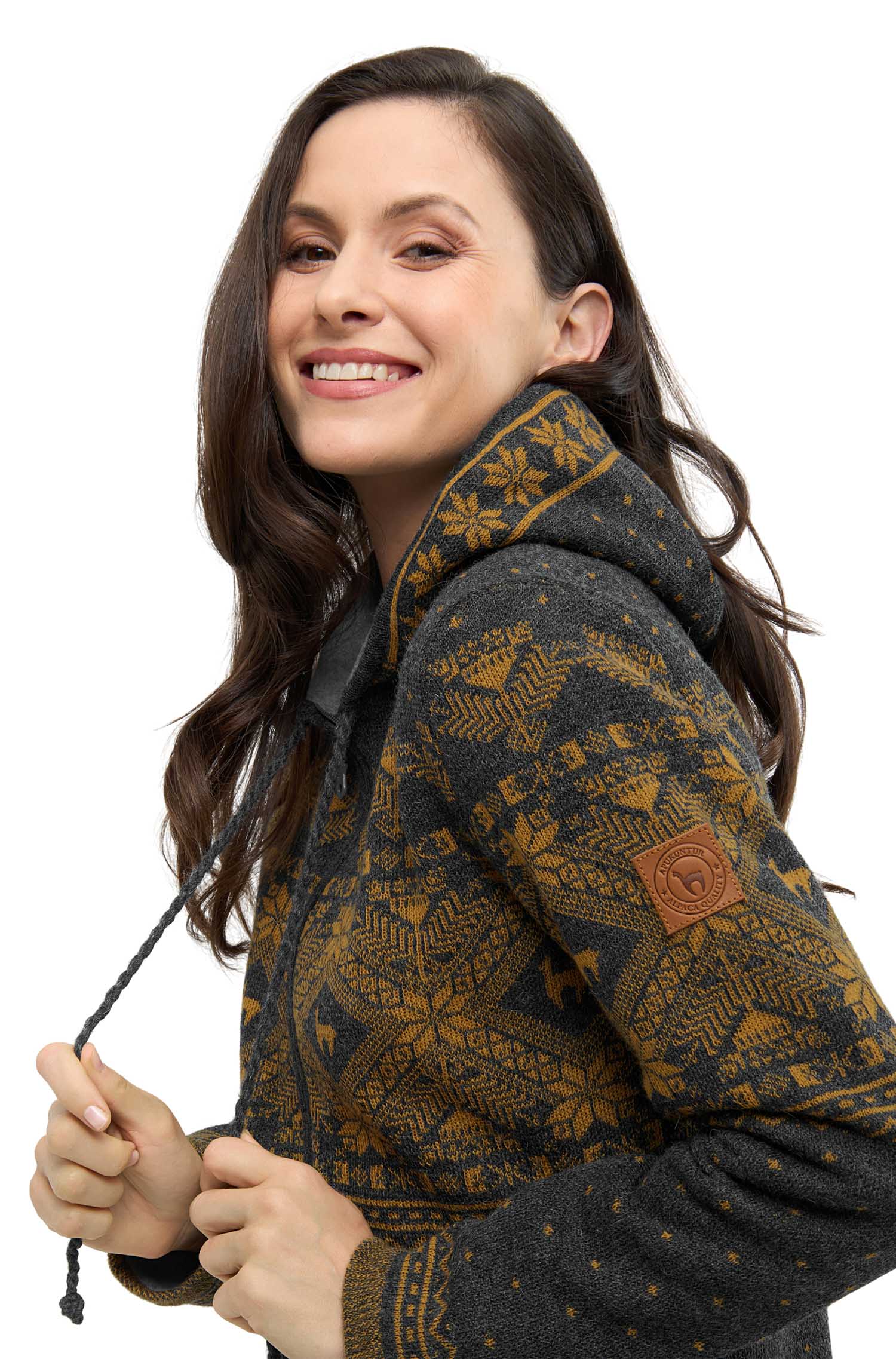 Alpaka Strickjacke ANDEN ROCA aus 100% Alpaka