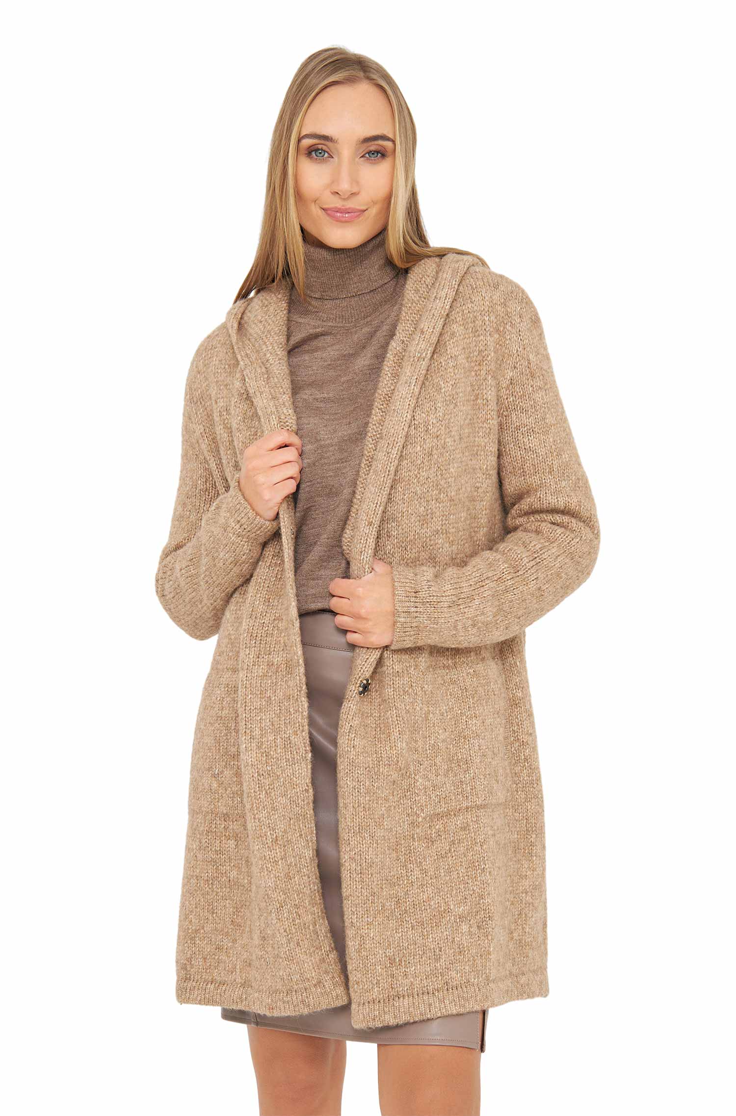 Alpaka Strickjacke ANNABELL aus Alpaka und Wolle