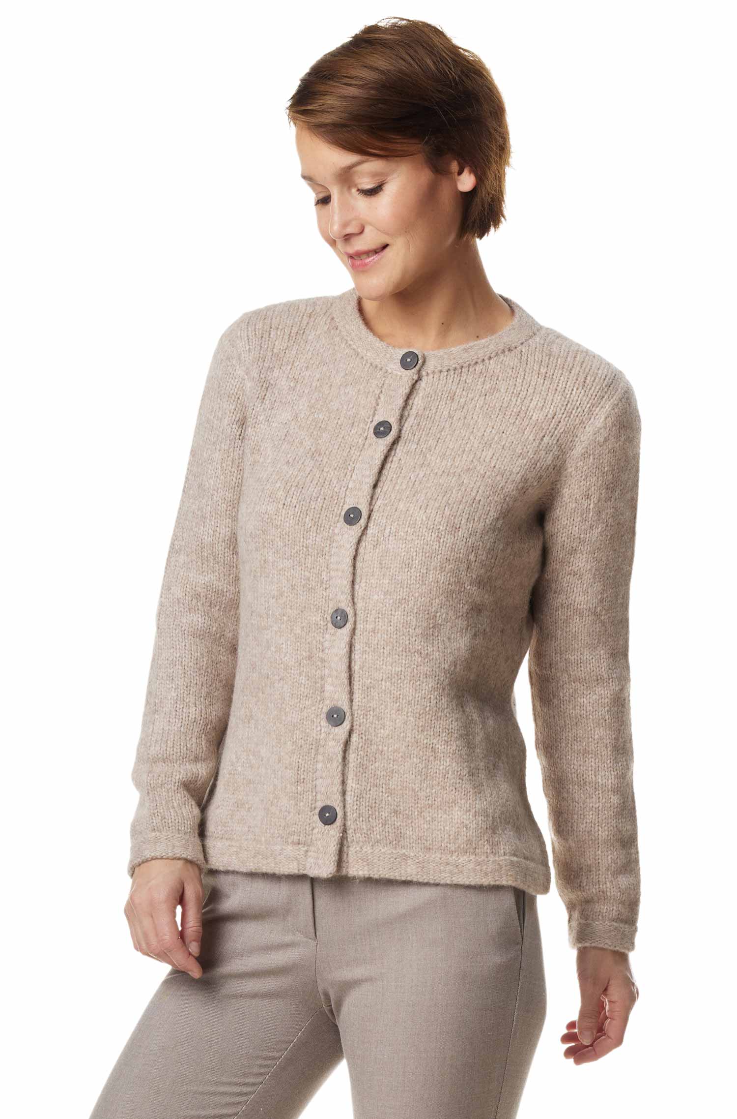 Alpaka Strickjacke ASA aus Baby Alpaka und Wolle