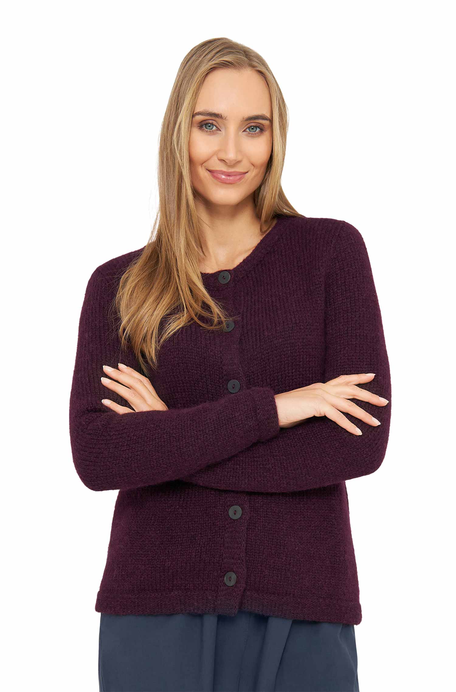 Alpaka Strickjacke ASA aus Baby Alpaka und Wolle