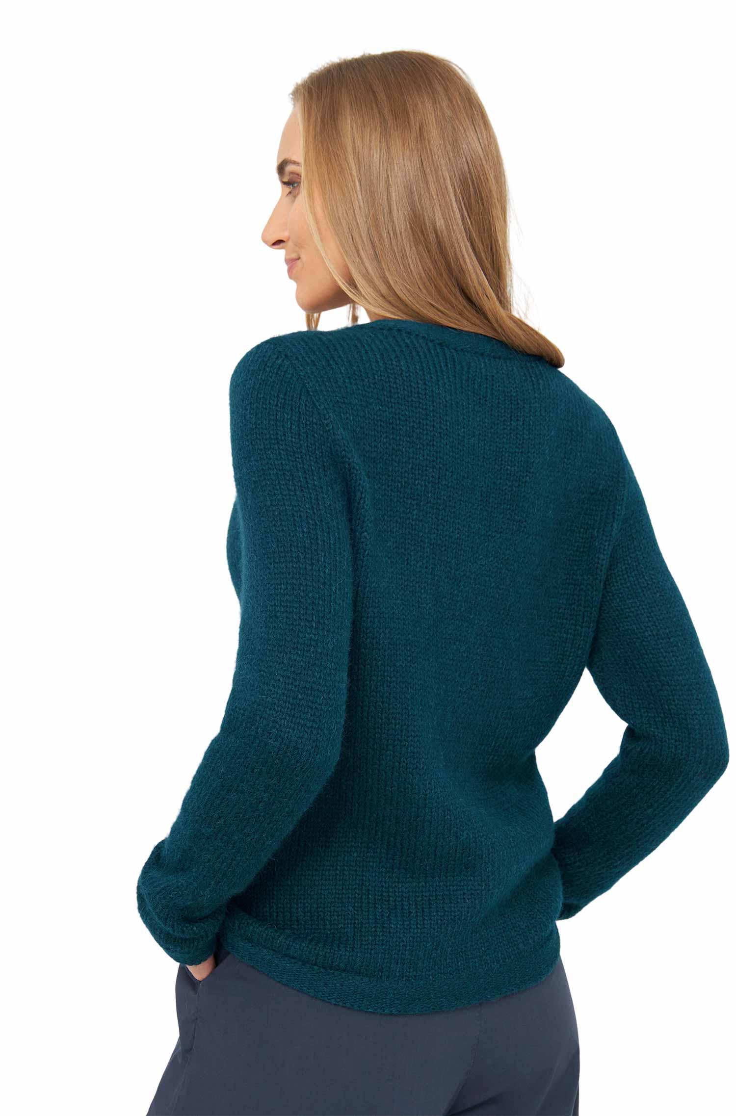 Alpaka Strickjacke ASA aus Baby Alpaka und Wolle