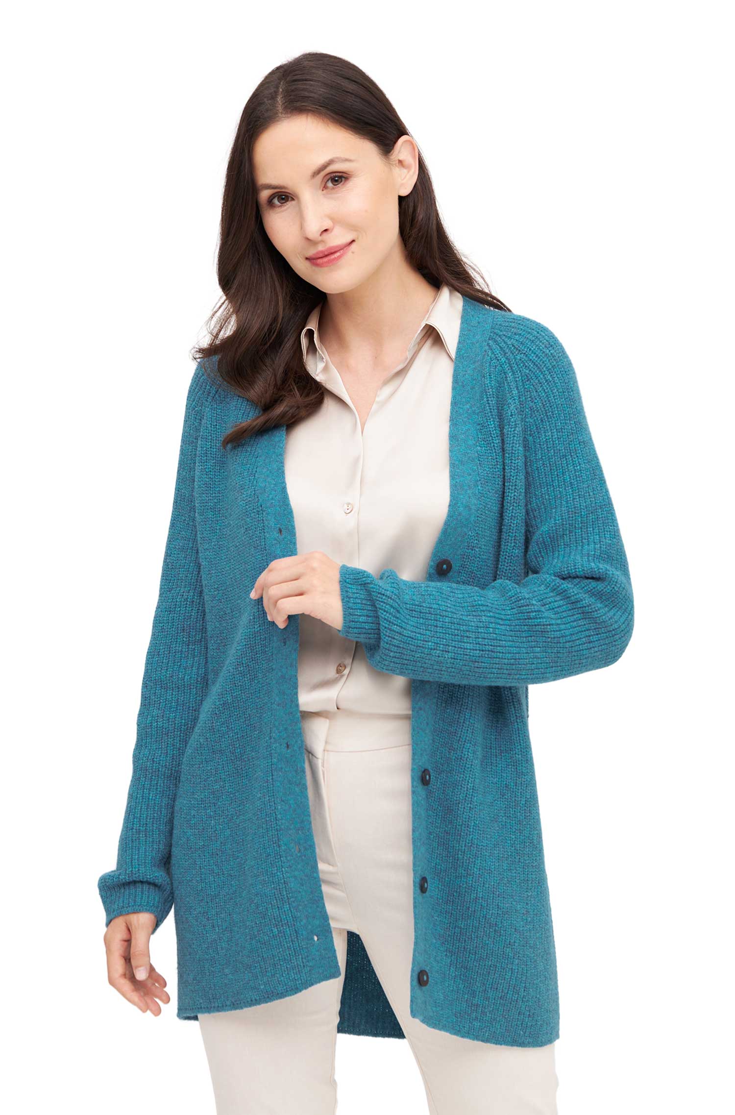 Alpaka Strickjacke CARICE aus Alpaka-Merino-Mix