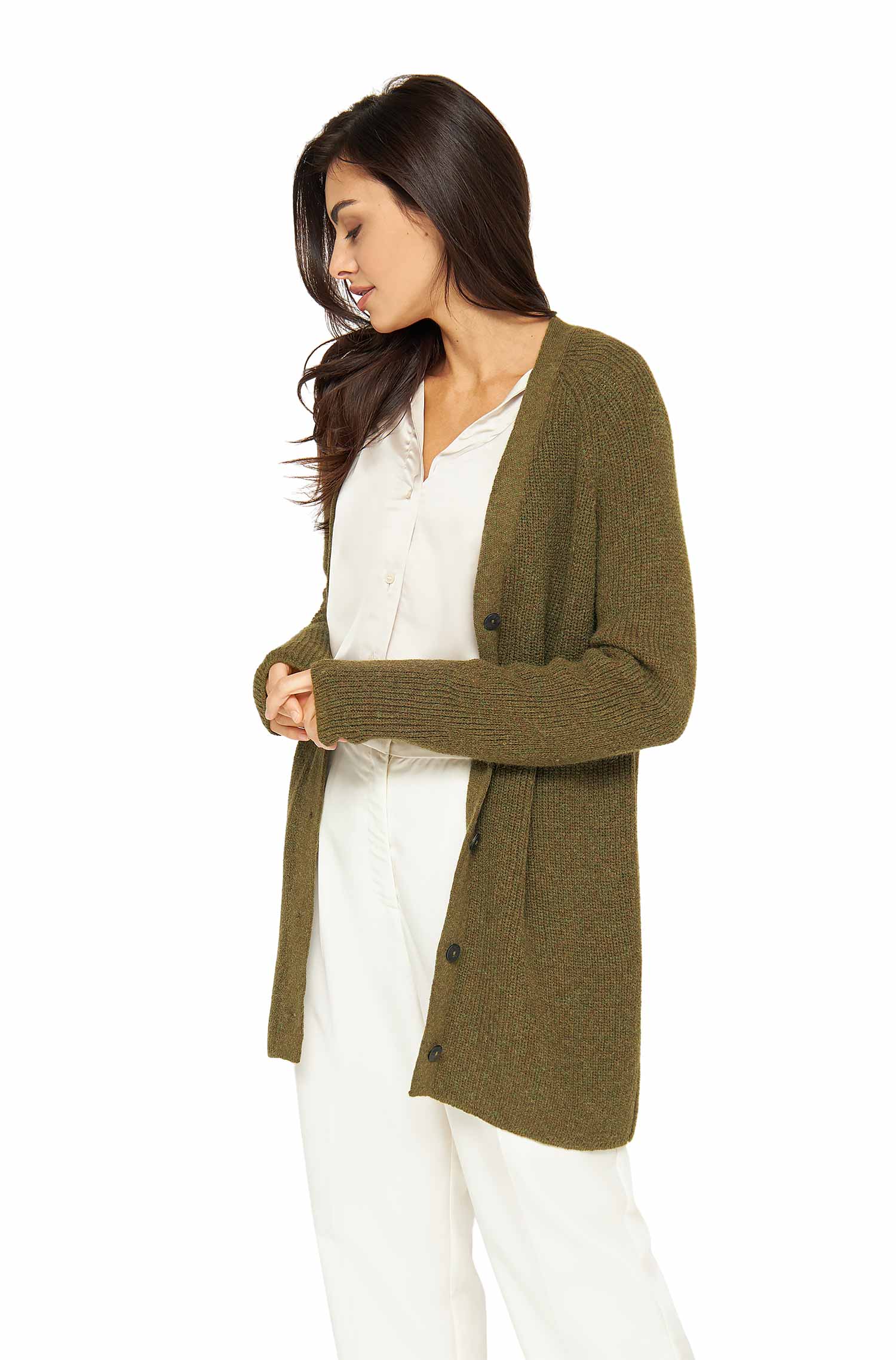 Alpaka Strickjacke CARICE aus Alpaka-Merino-Mix