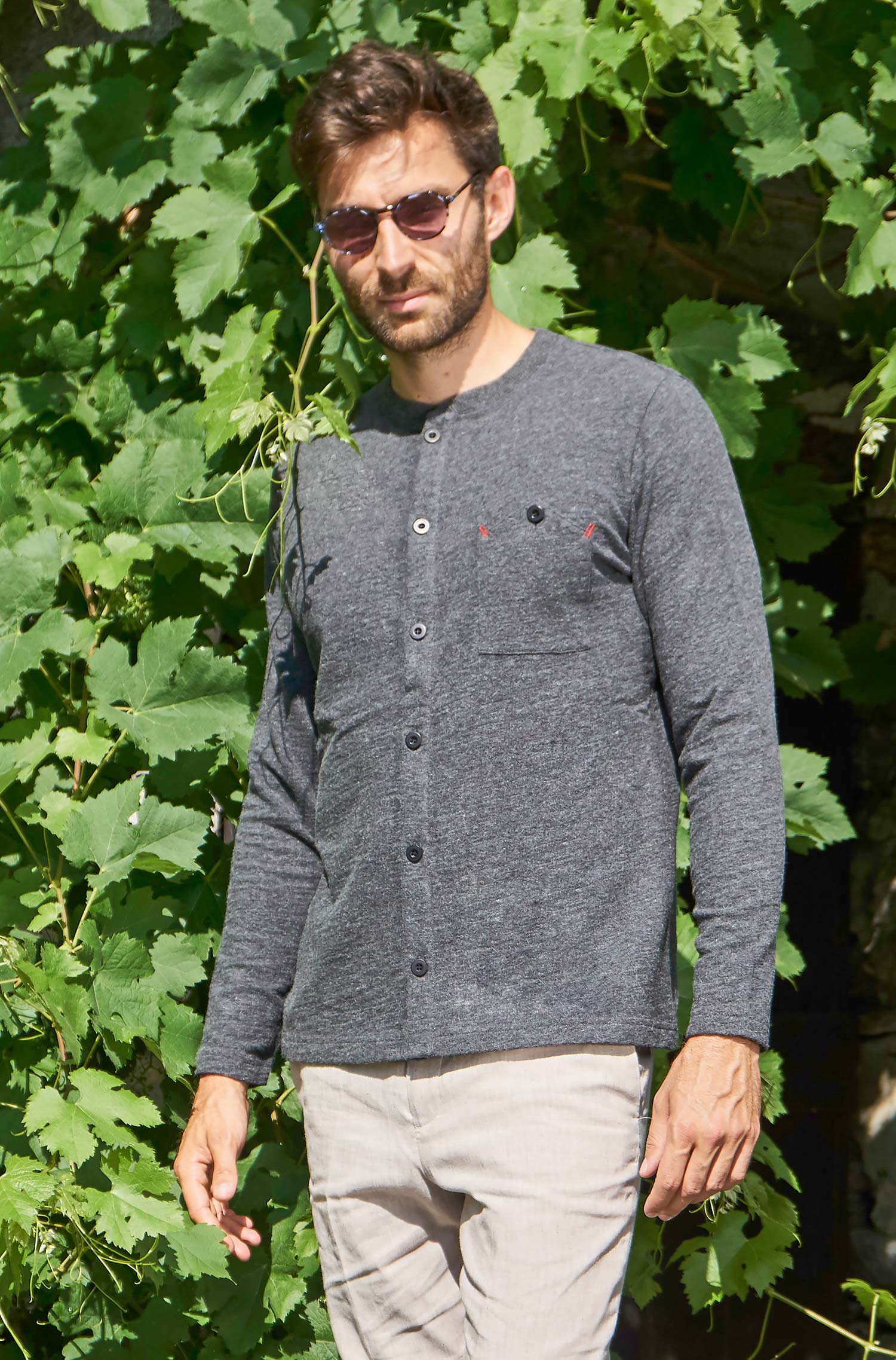 Alpaka Strickjacke GERSON aus Baumwolle und Royal Alpaka