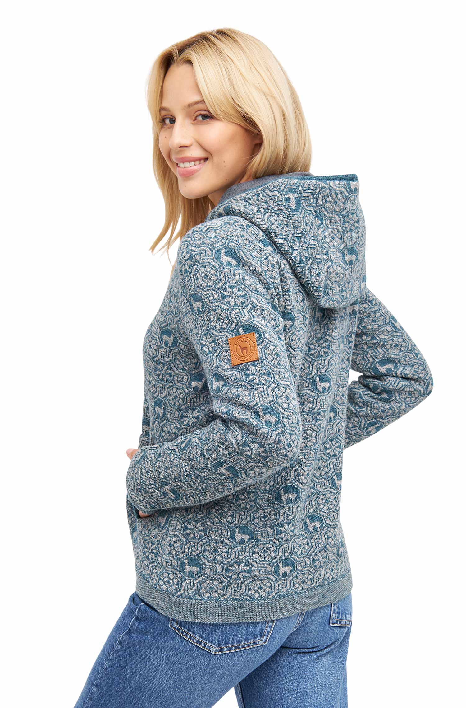 Alpaka Strickjacke HUASCARAN aus 100% Alpaka