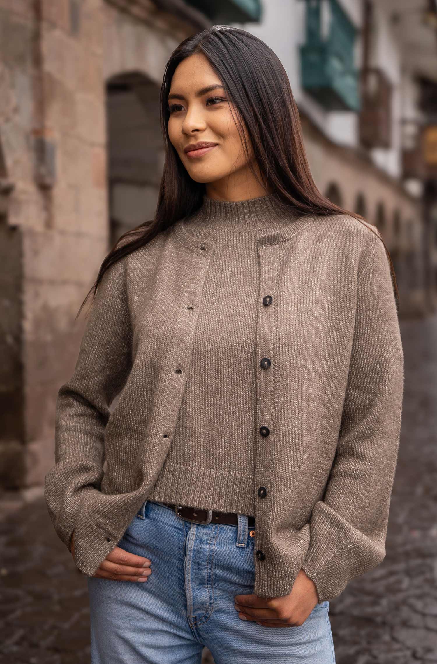 Alpaka Strickjacke PACA