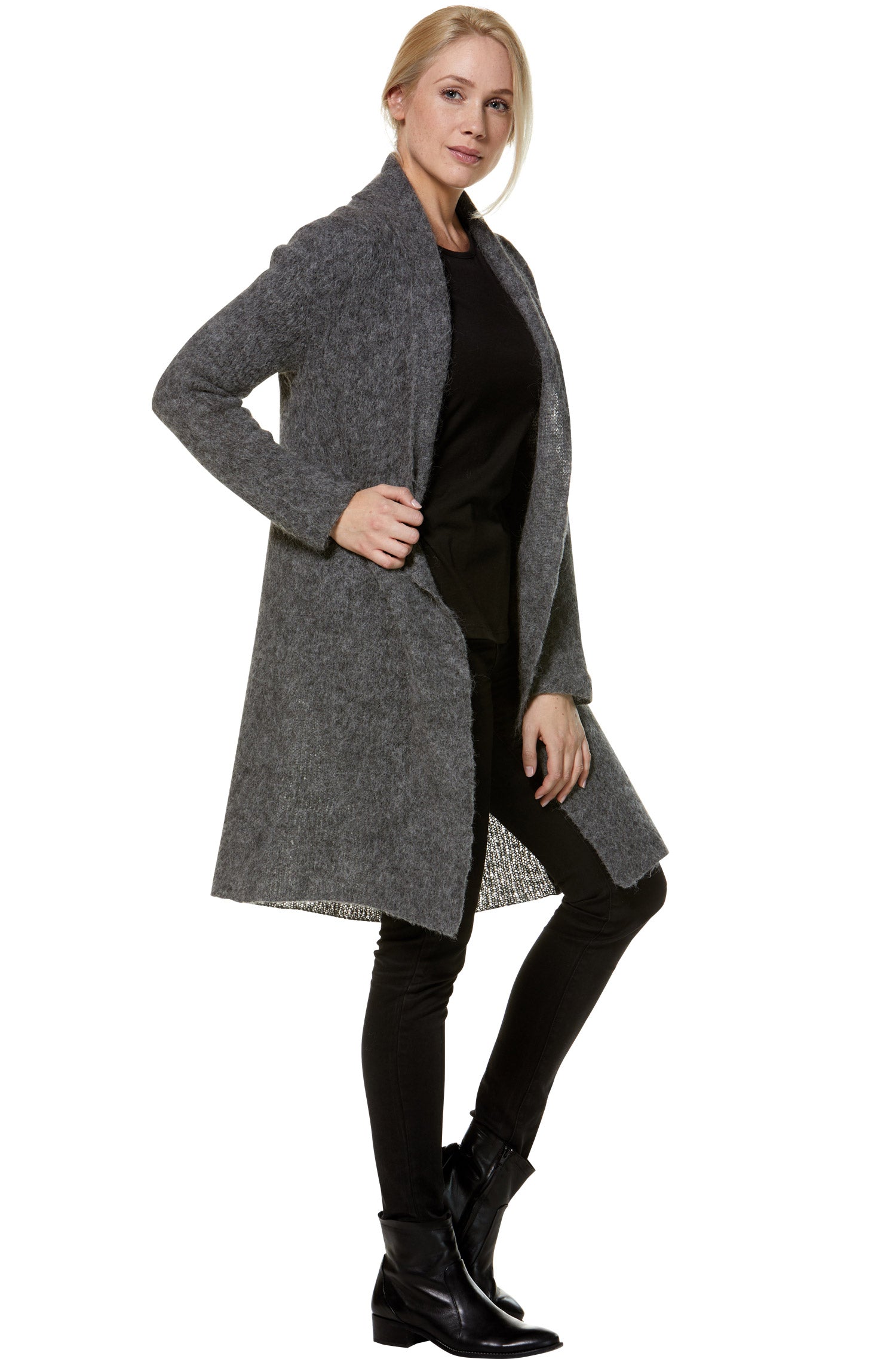 Alpaka Strickjacke PAULINA aus Baby Alpaka und Wolle