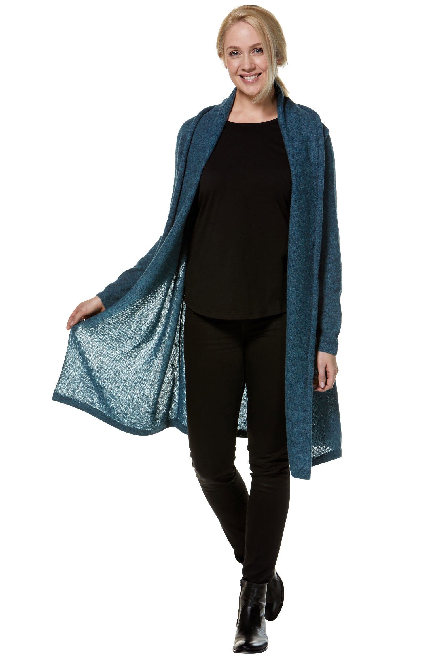 Alpaka Strickjacke PAULINA aus Baby Alpaka und Wolle