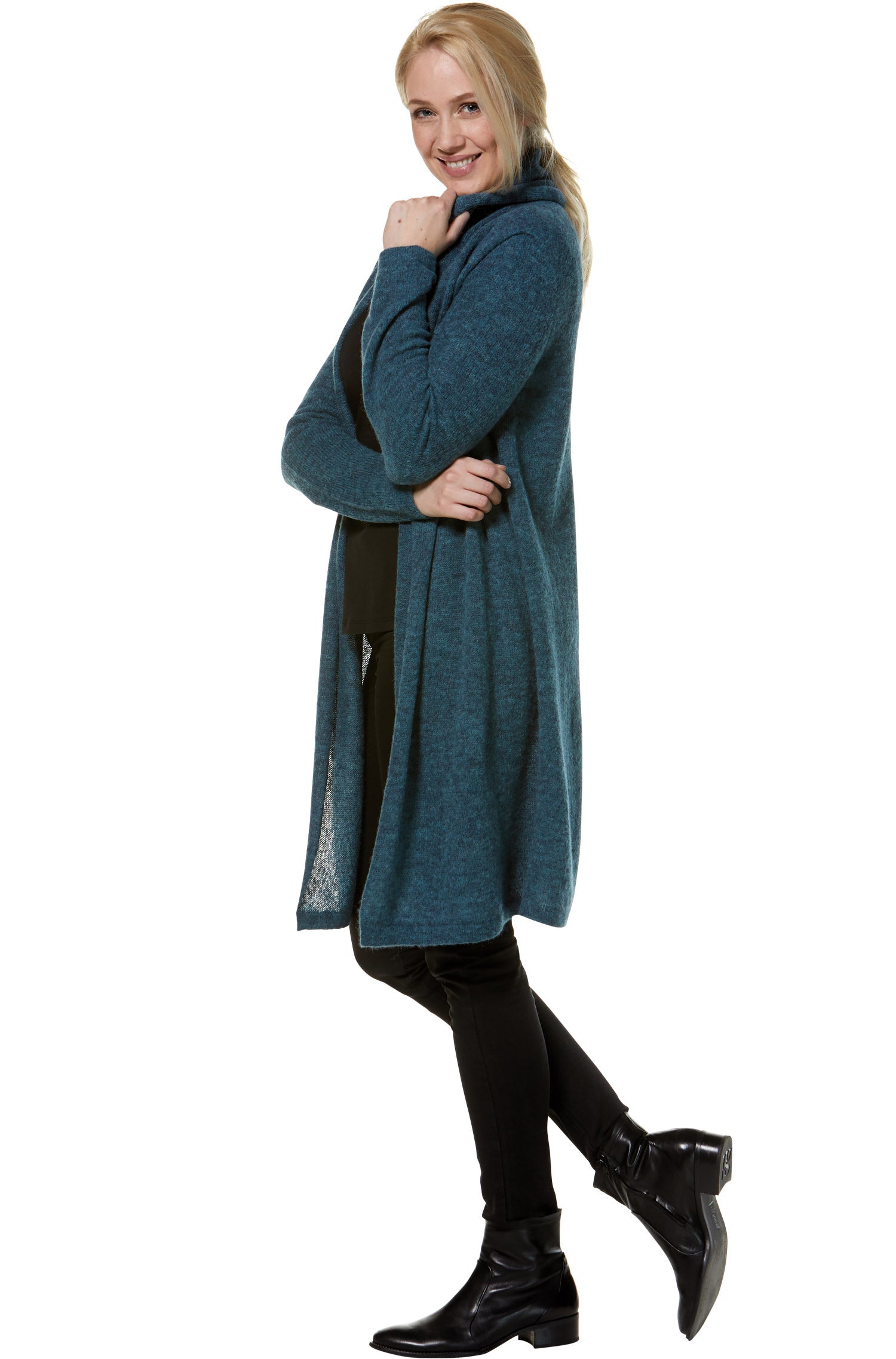 Alpaka Strickjacke PAULINA aus Baby Alpaka und Wolle