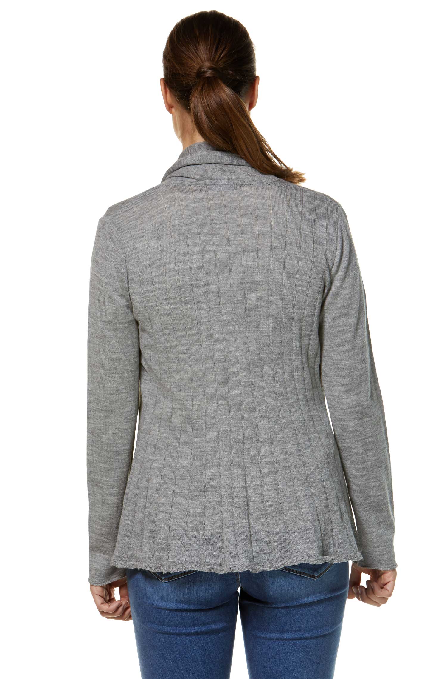 Alpaka Strickjacke PENELOPE aus 100% Baby Alpaka