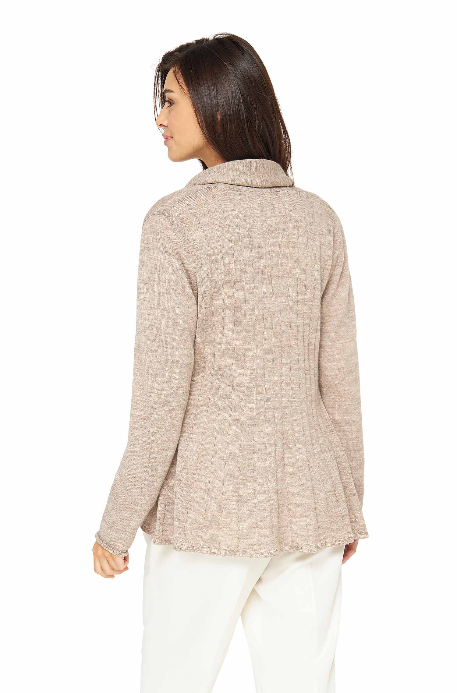 Alpaka Strickjacke PENELOPE aus 100% Baby Alpaka