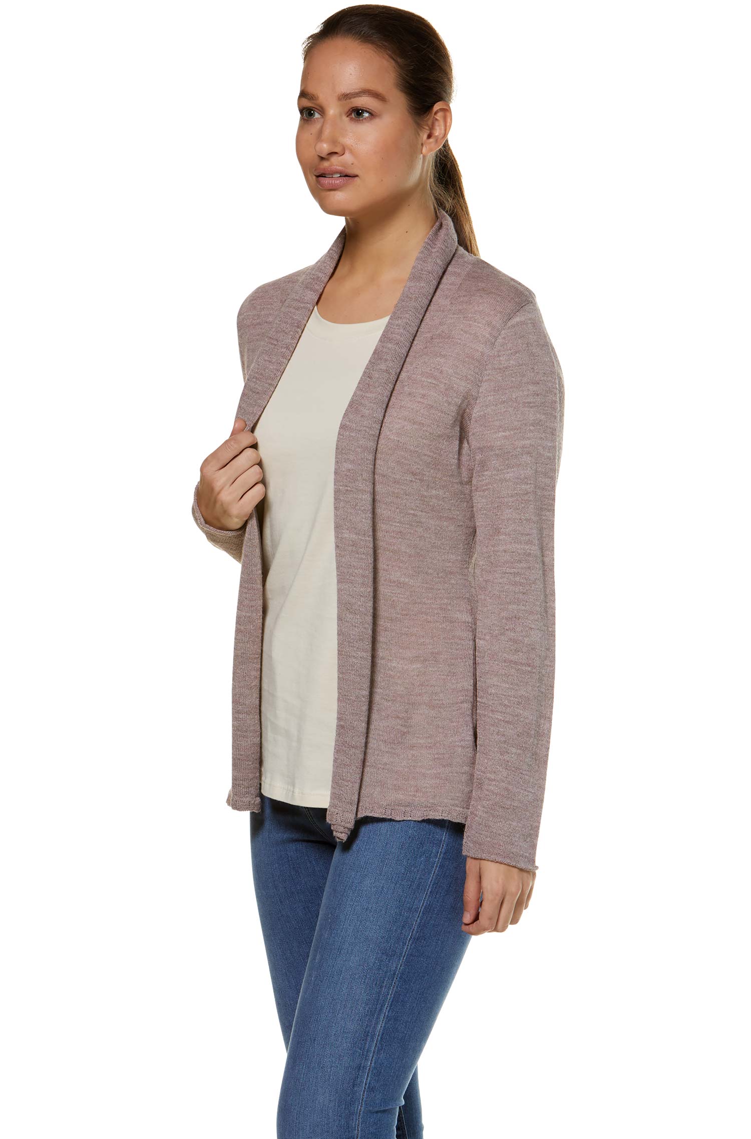 Alpaka Strickjacke PENELOPE aus 100% Baby Alpaka