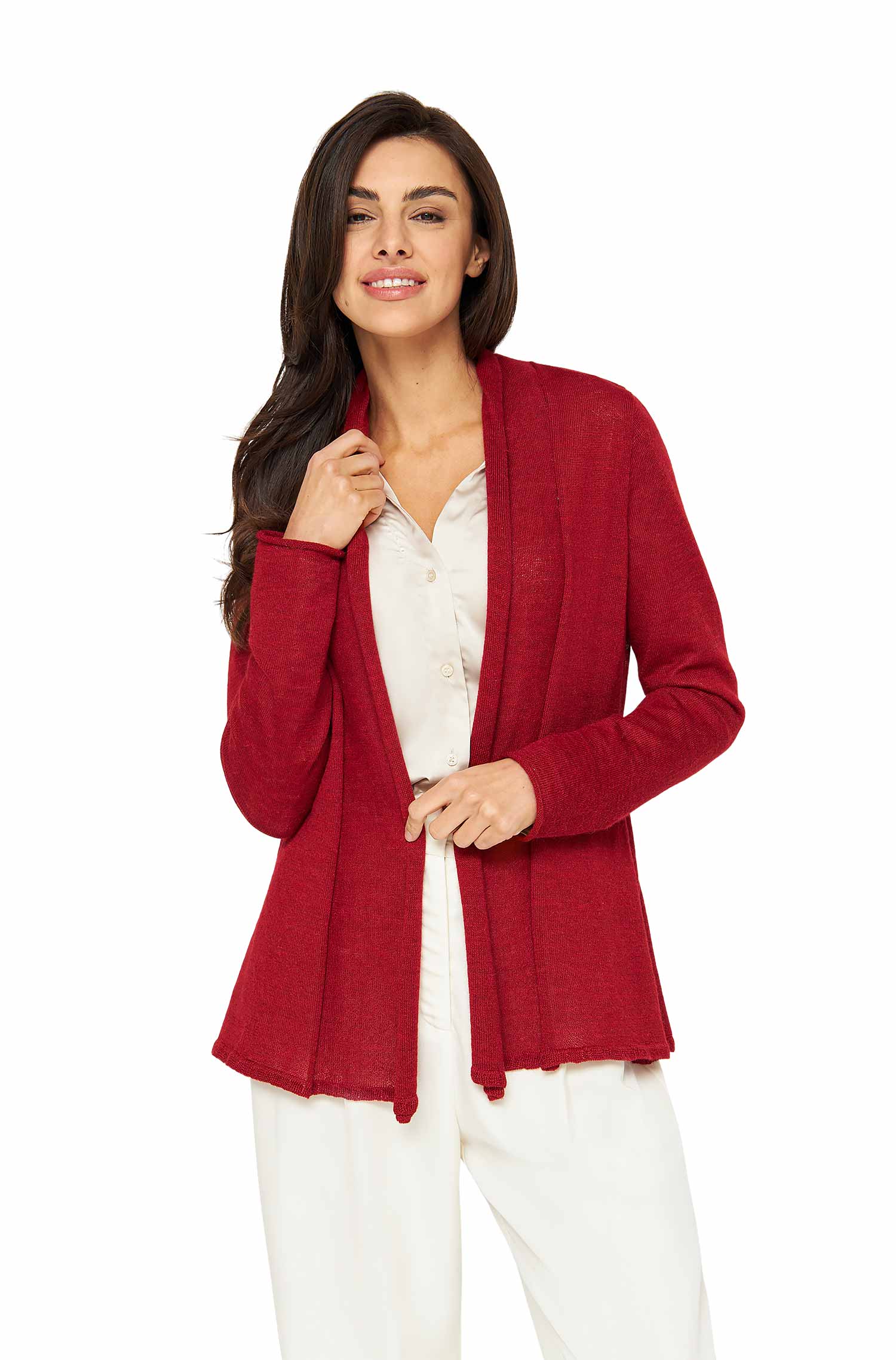 Alpaka Strickjacke PENELOPE aus 100% Baby Alpaka