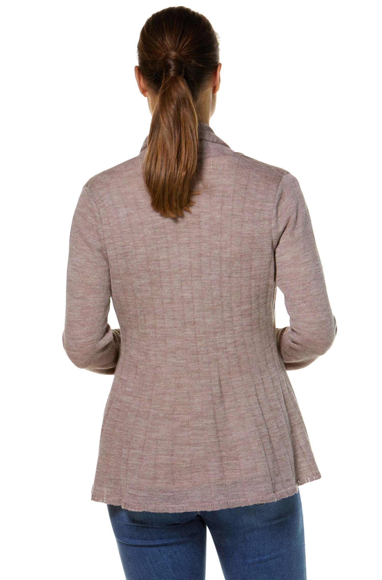 Alpaka Strickjacke PENELOPE aus 100% Baby Alpaka