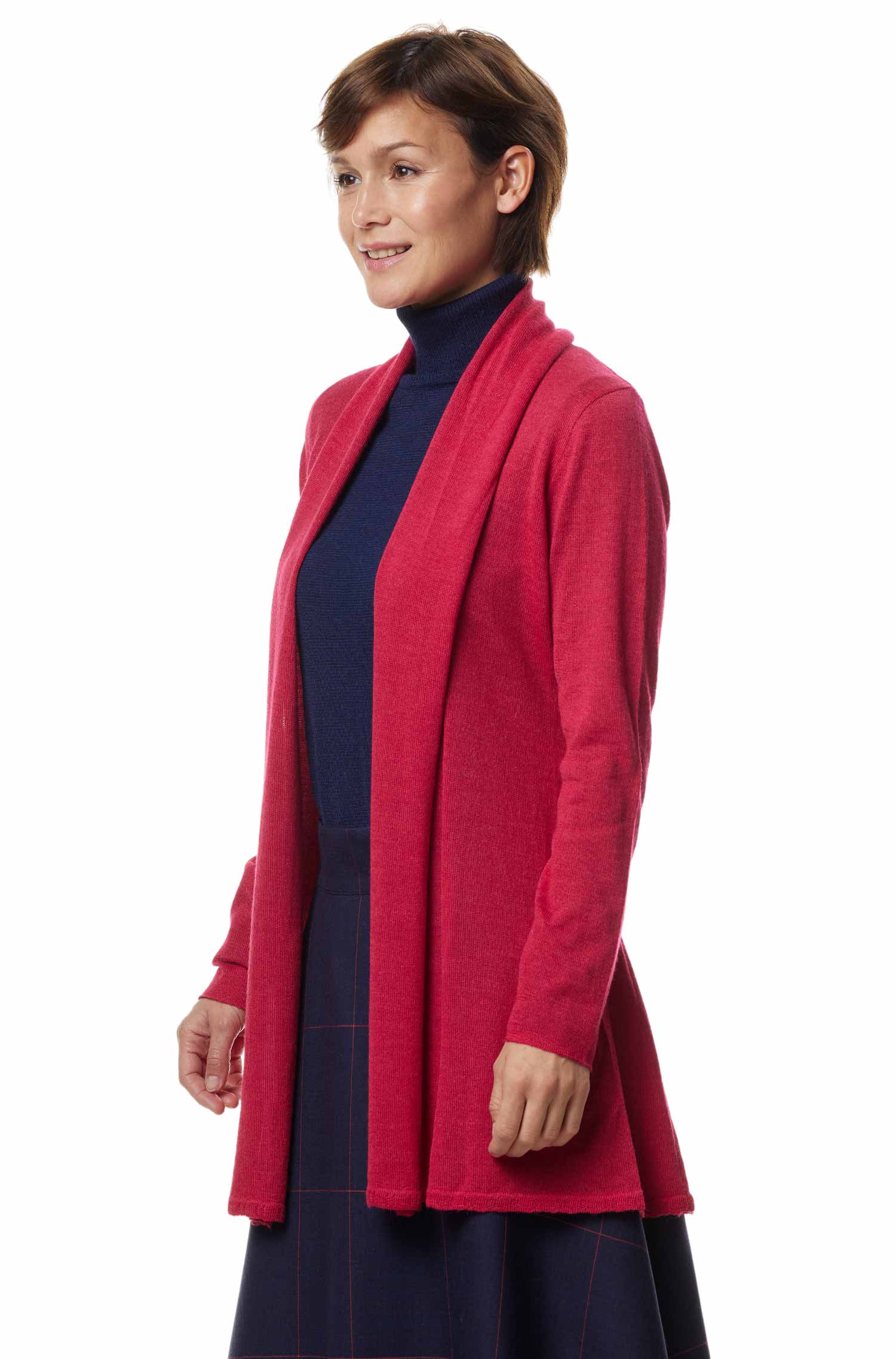 Alpaka Strickjacke PENELOPE LONG aus 100% Baby Alpaka