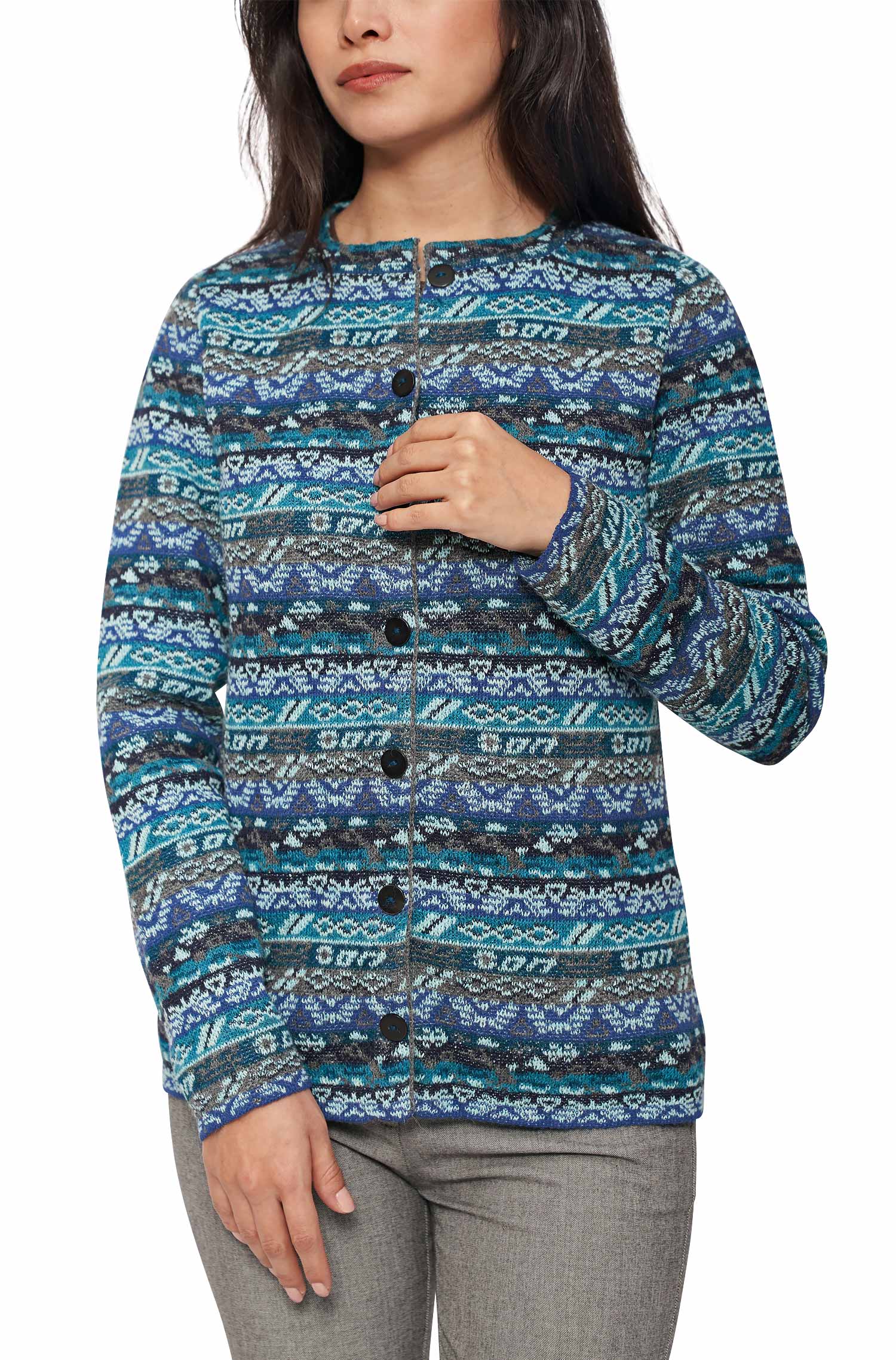 Alpaka Strickjacke TAMIA aus 100% Baby Alpaka