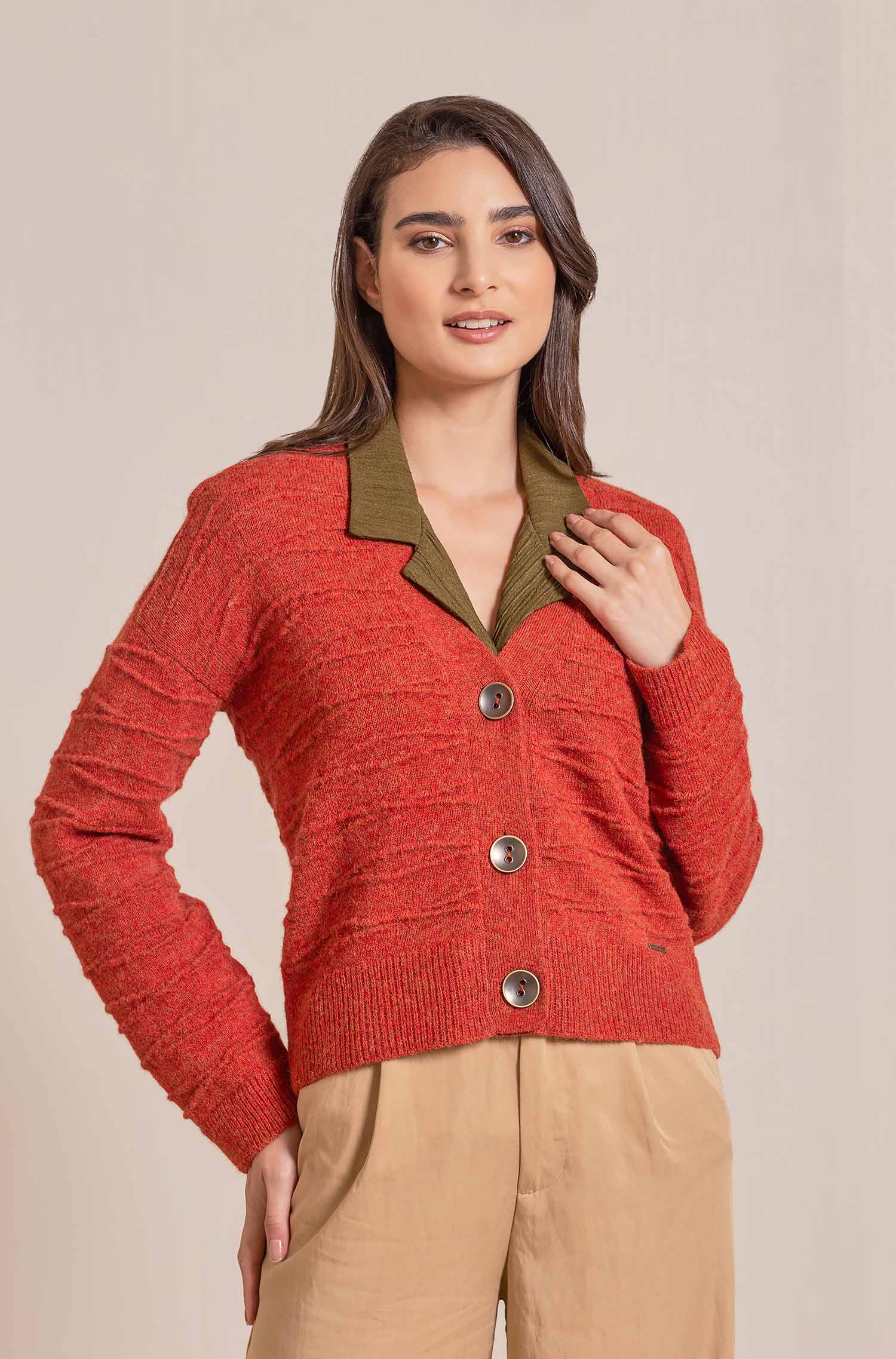 Cardigan alpaga VALERY en 100% baby alpaga