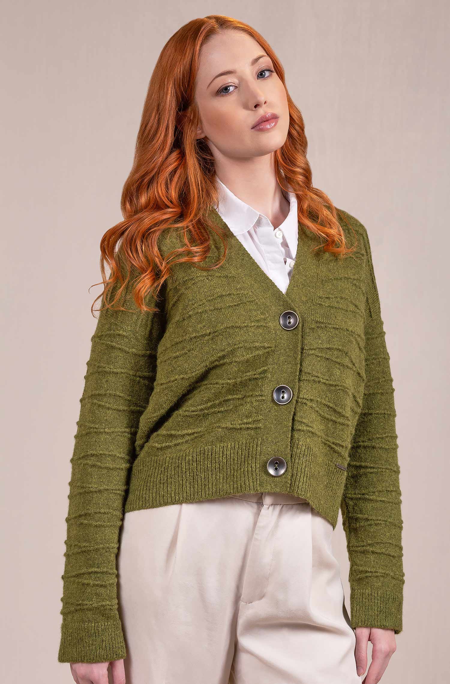 Alpaka Strickjacke VALERY aus 100% Baby Alpaka