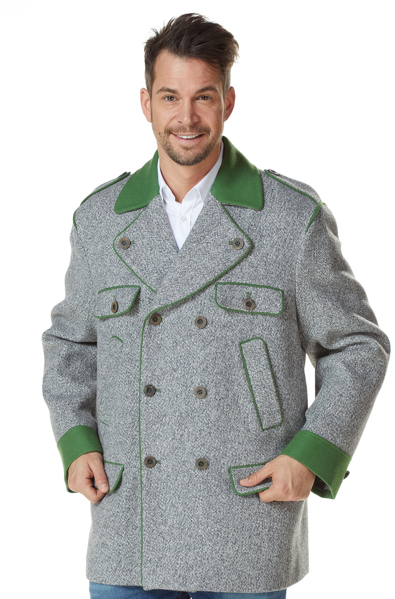 Manteau traditionnel en alpaga LEONARD en alpaga et laine