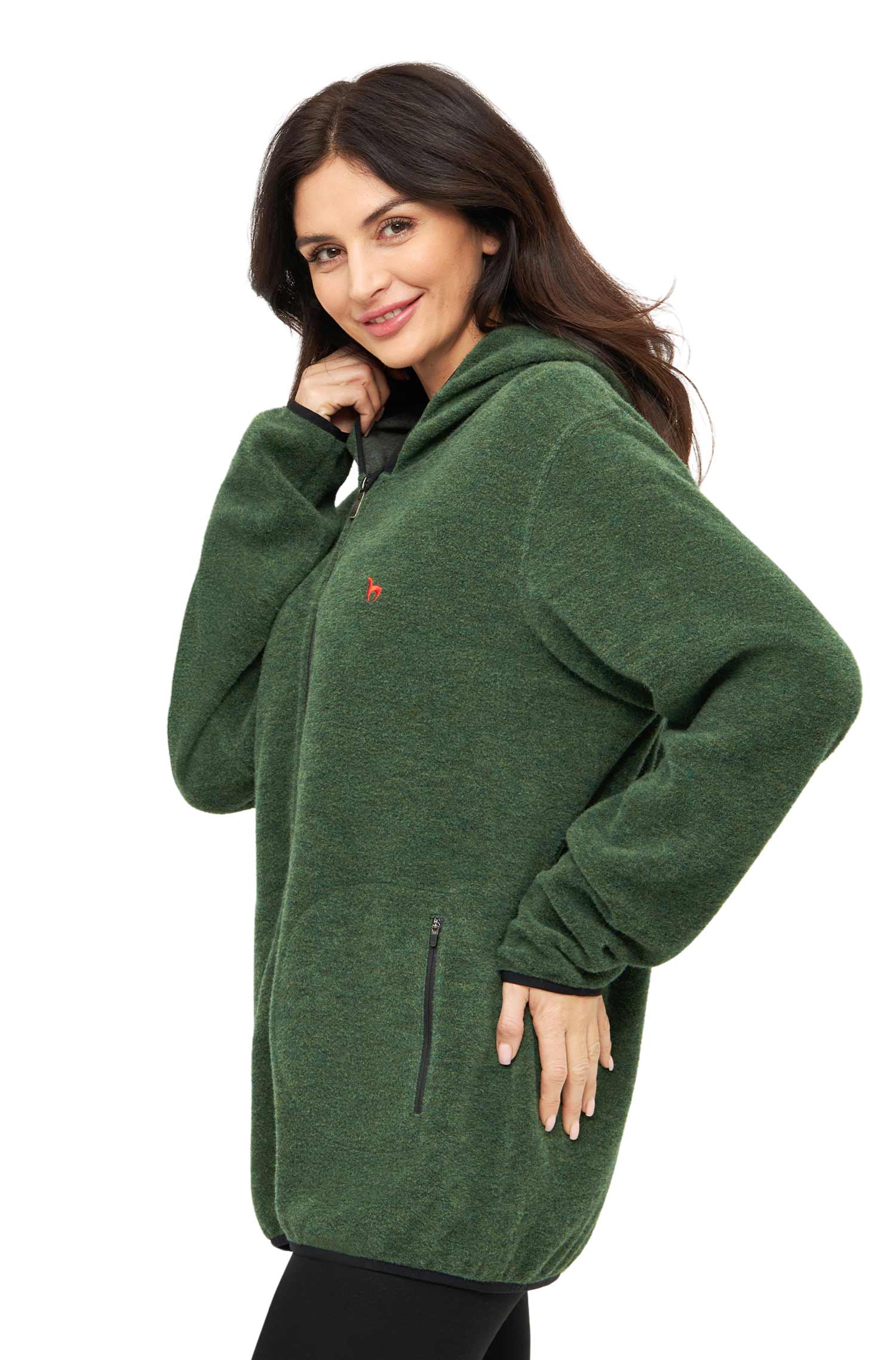 Alpaka Unisex Kapuzenjacke APU FLEECE