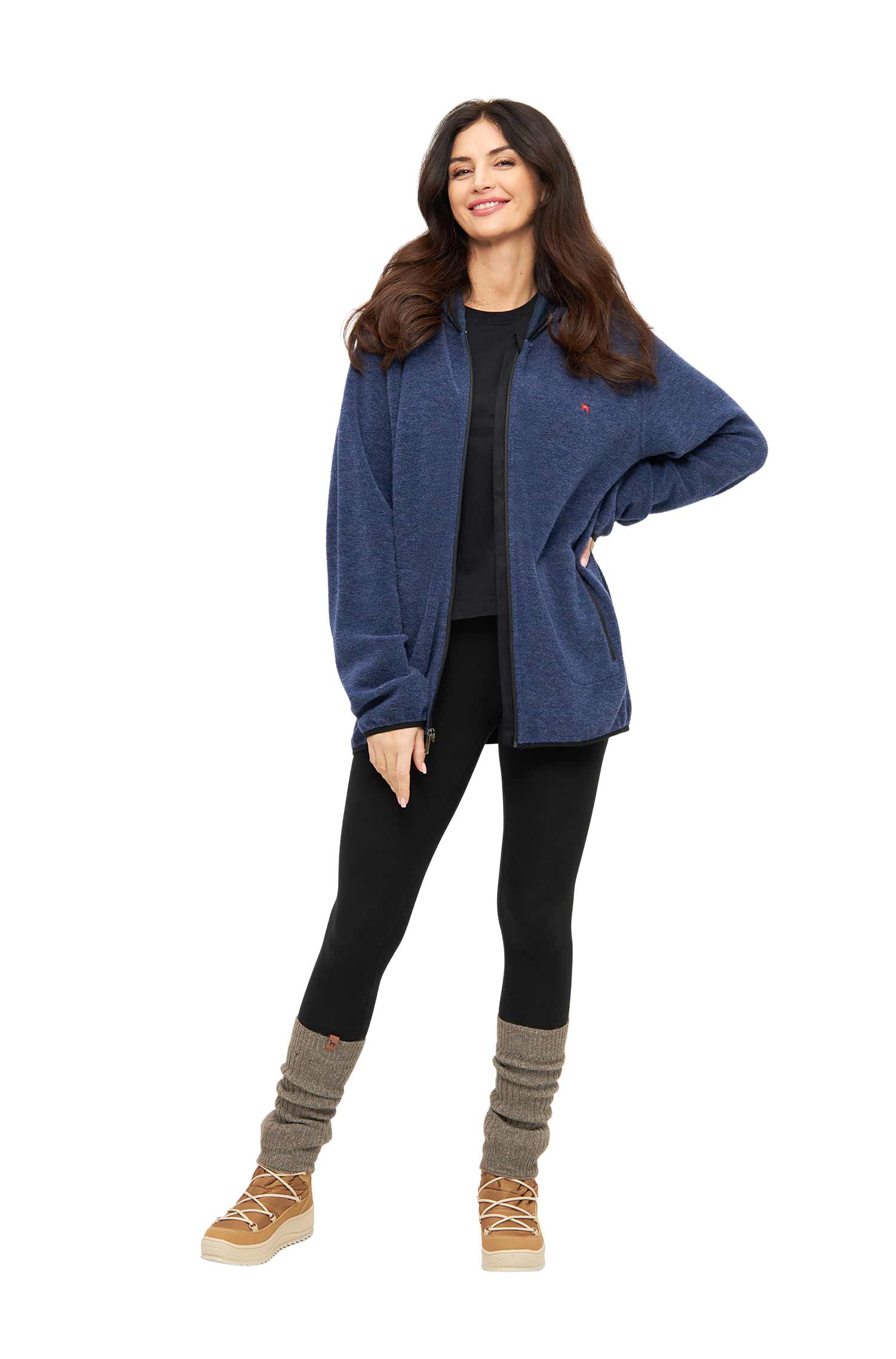 Alpaka Unisex Kapuzenjacke APU FLEECE