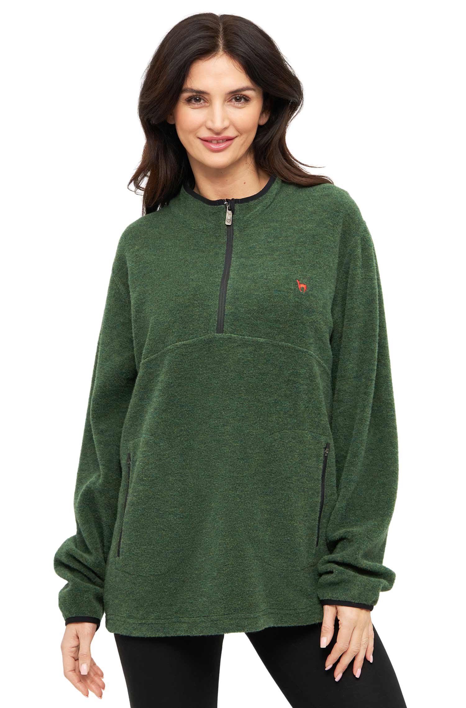 Alpaka Unisex Troyer APU FLEECE mit Baby Alpaka & Bio-Pima-Baumwolle