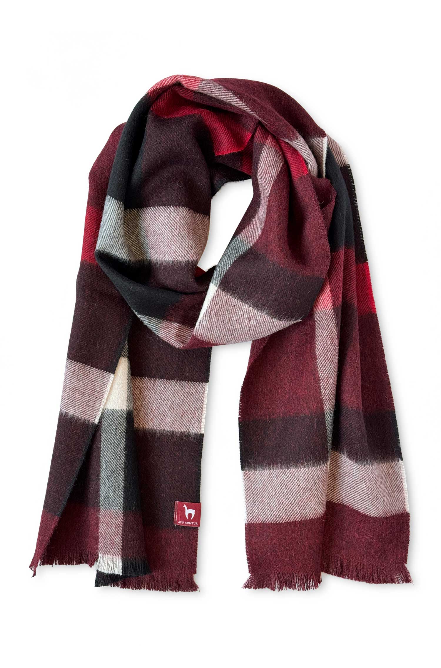 Alpaka Webschal BABY CUADRO UNO aus 100% Baby Alpaka