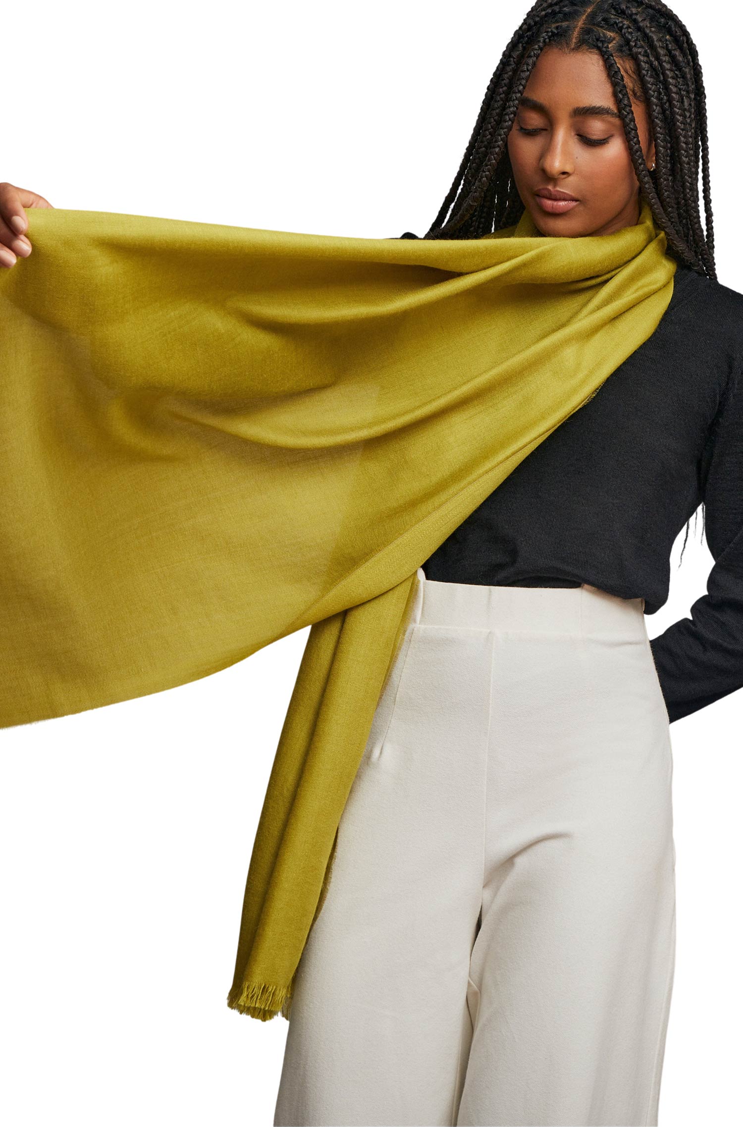 Alpaka Webschal TEABERRY aus Alpaka & Seide