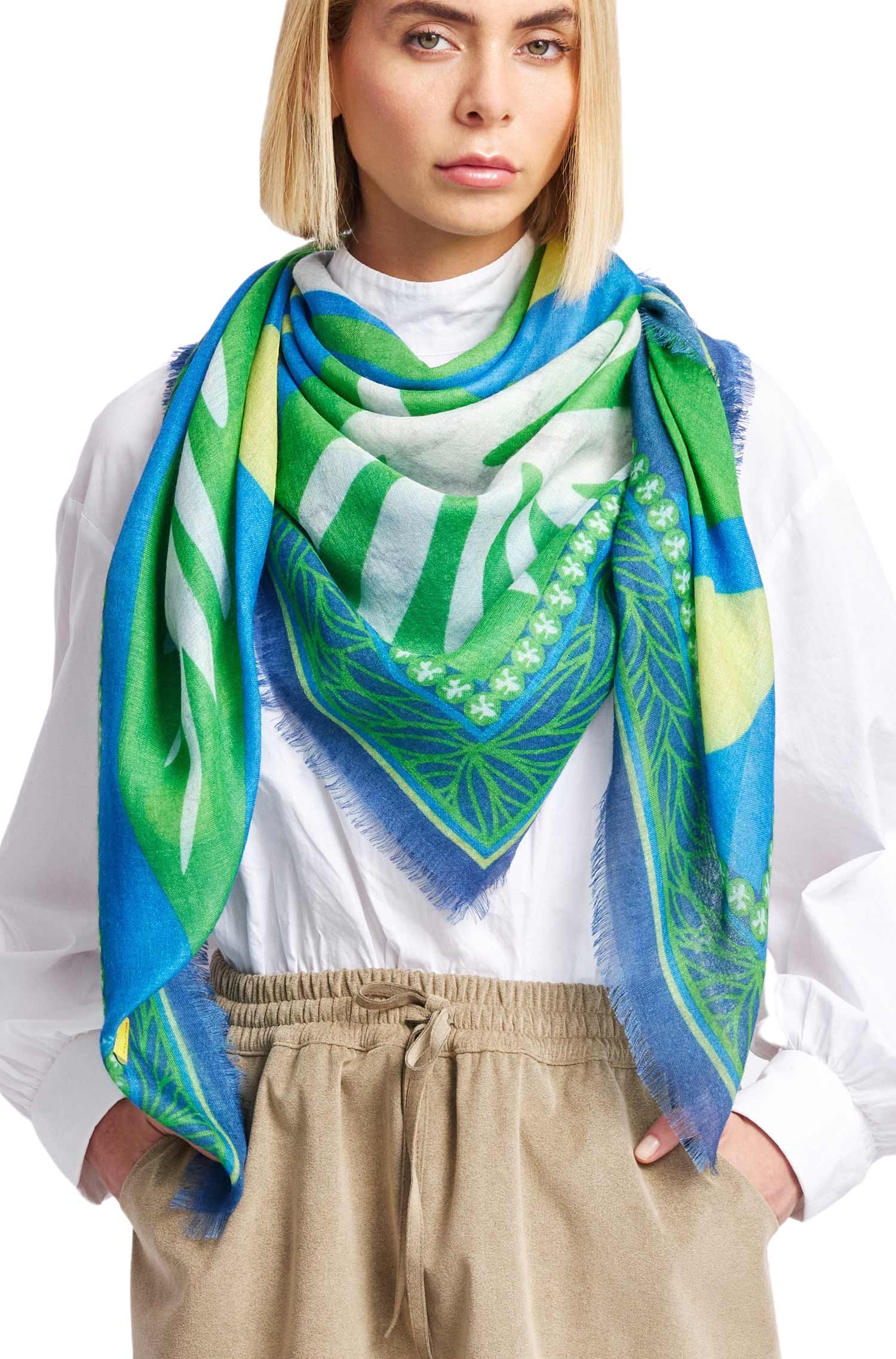 Alpaka Webschal WELLS aus Alpaka & Seide