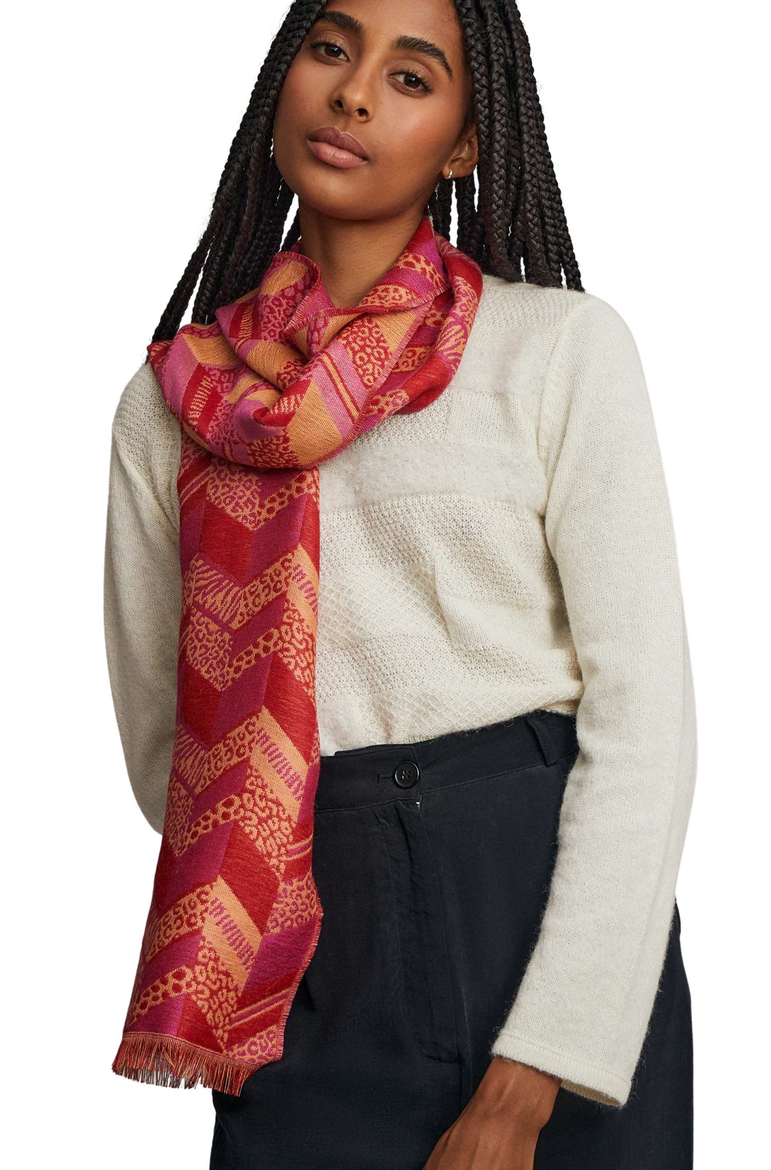 Alpaka Webschal WILDLIFE aus Baby Alpaka & Seide