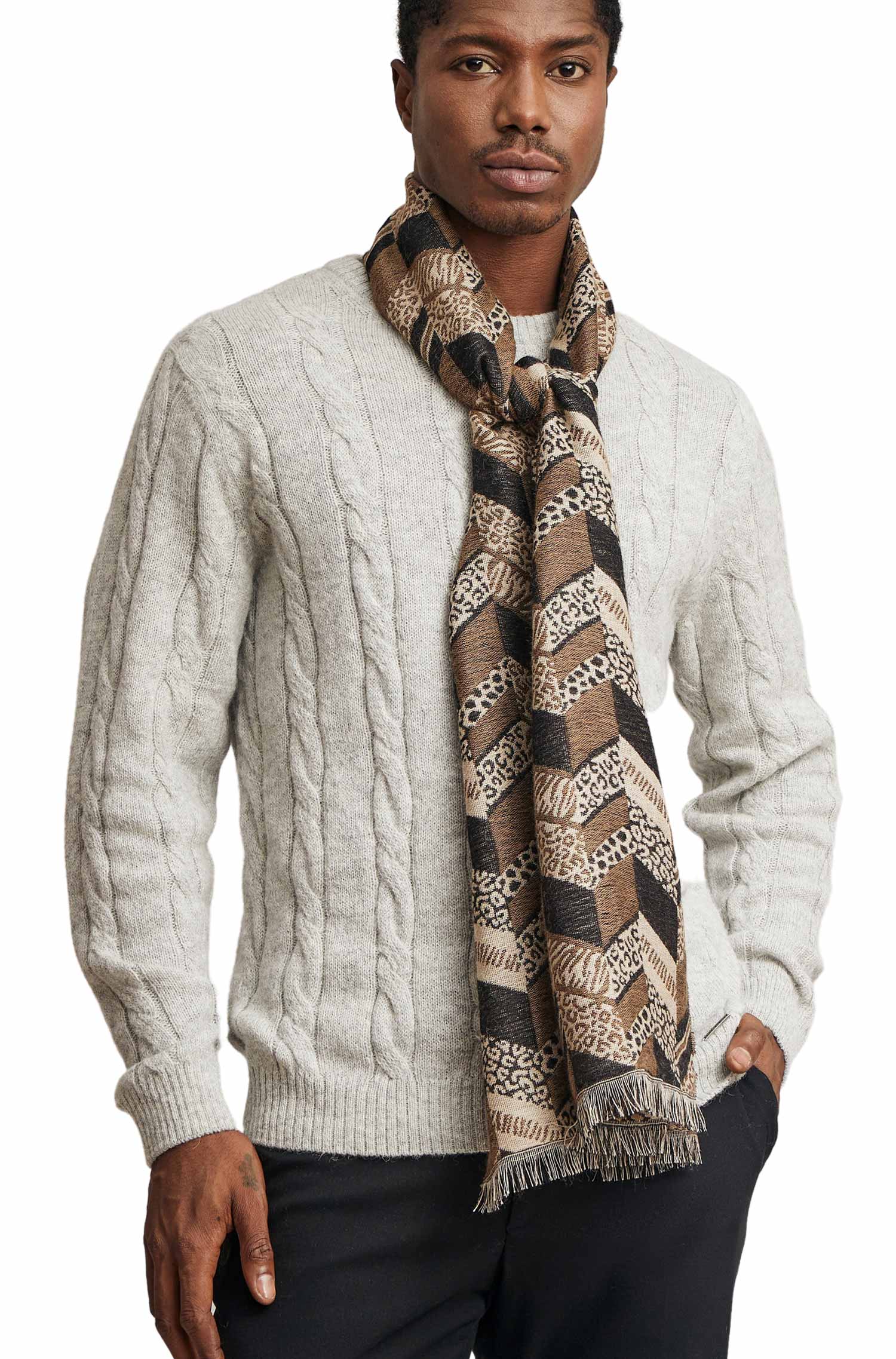 Alpaka Webschal WILDLIFE aus Baby Alpaka & Seide