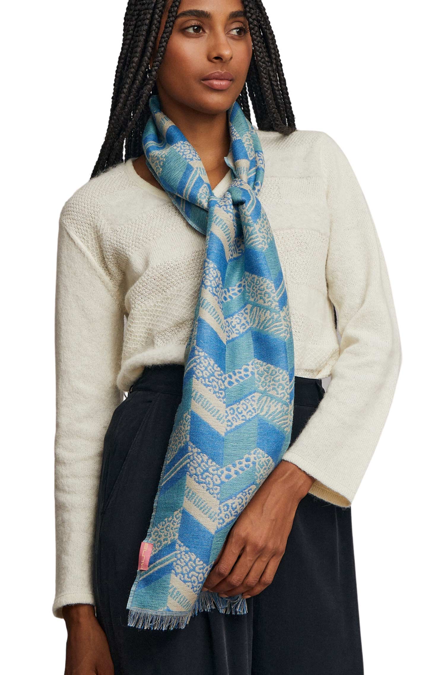 Alpaka Webschal WILDLIFE aus Baby Alpaka & Seide