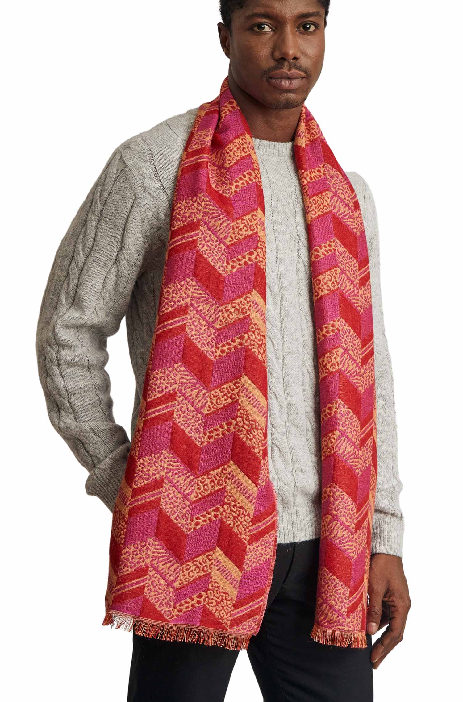 Alpaka Webschal WILDLIFE aus Baby Alpaka & Seide