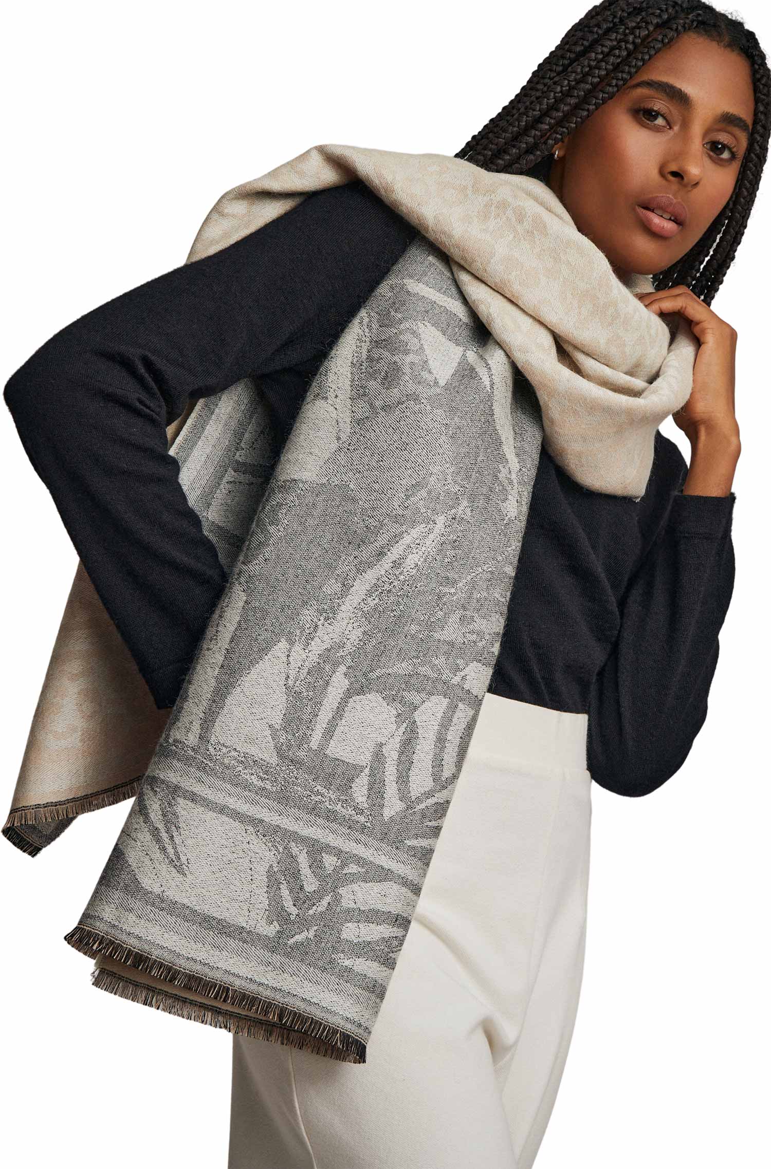 Alpaka Webschal WUTTENBERG aus Alpaka & Seide