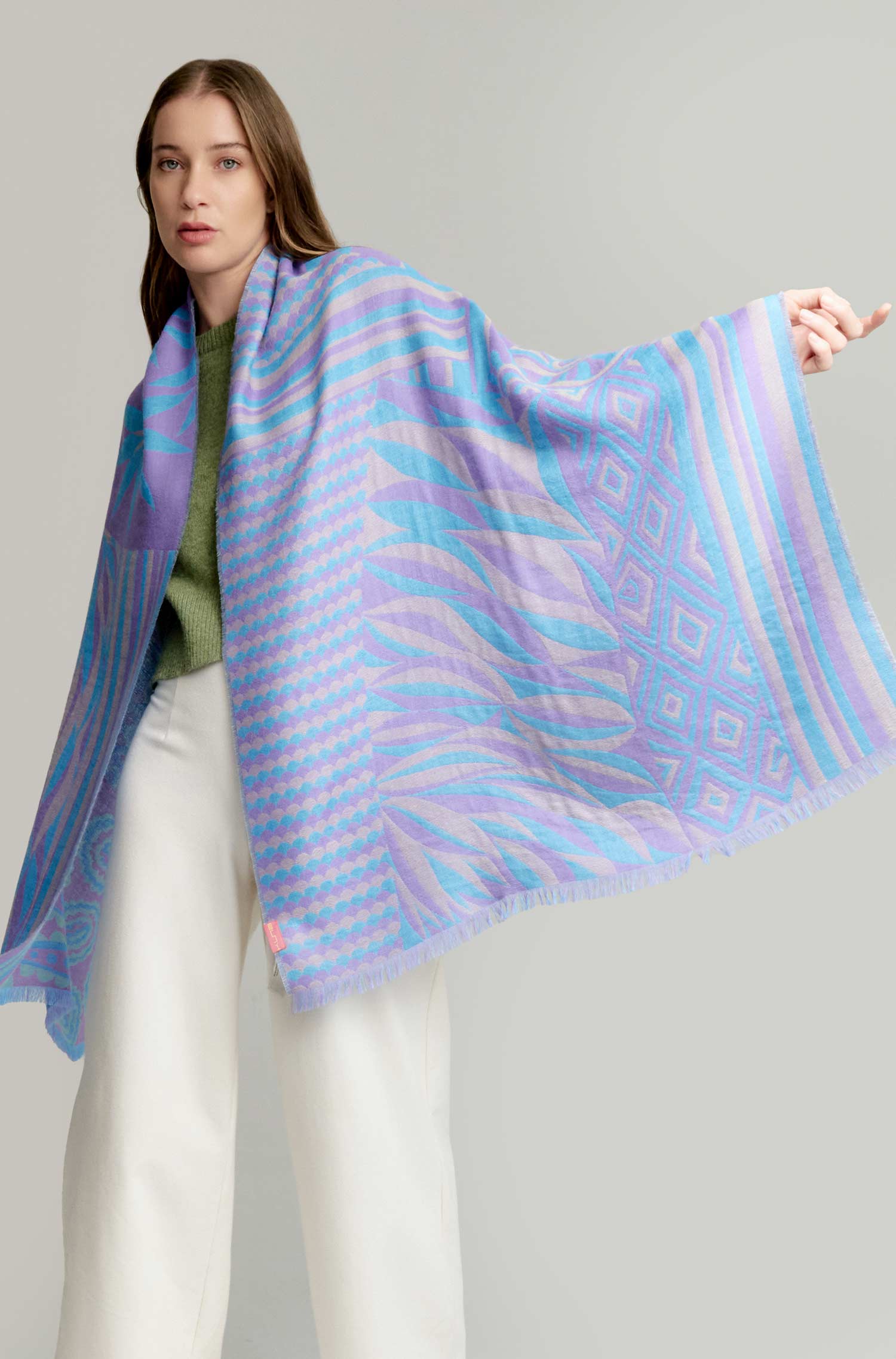 Alpaka Webschal YSILY aus Baby Alpaka & Seide