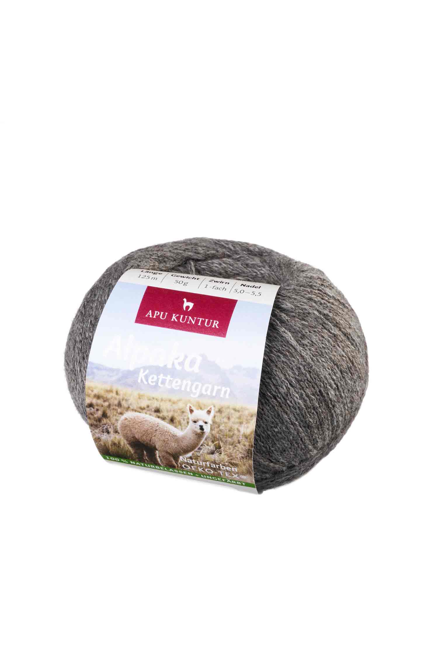 FIL DE CHAÎNE DE Laine d'Alpaga | 50g | 55% bébé alpaga (non teint)