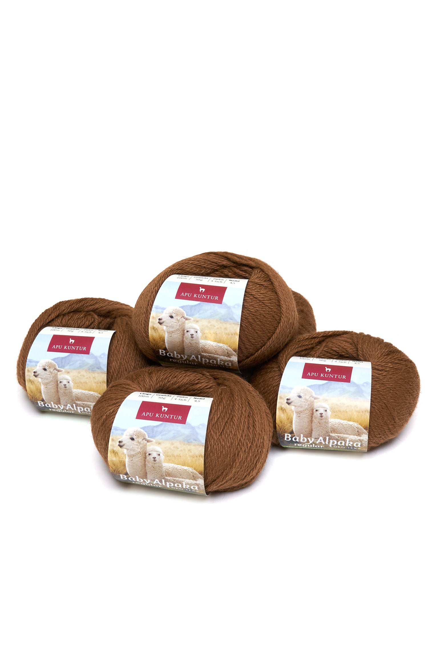 Alpaca wool REGULAR | 50g | Pack of 5 | 100% baby alpaca