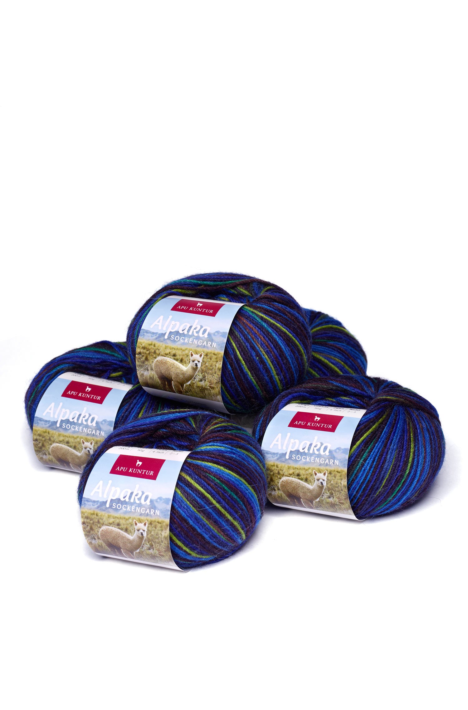 Alpaka Sockengarn MULTICOLOUR | 5×50g
